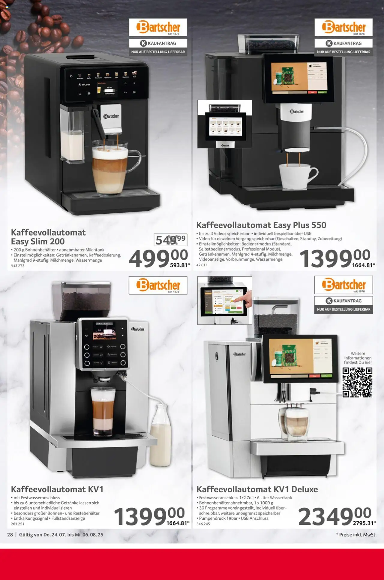 Selgros  Gastro - gültig ab dem 24.07.2025 | Seite: 28 | Produkte: USB, Kaffeevollautomat, Video