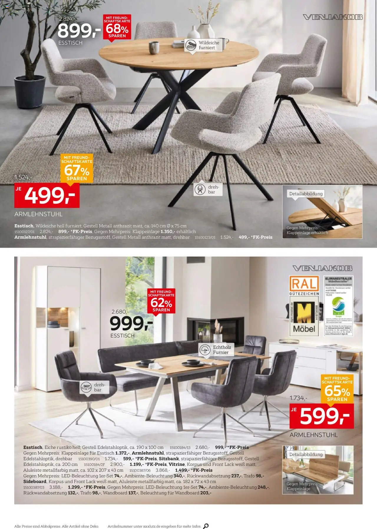XXXL Lutz Wohntrends zum Bestpreis - gültig ab dem 04.08.2025 | Seite: 22 | Produkte: Wandboard, Esstisch