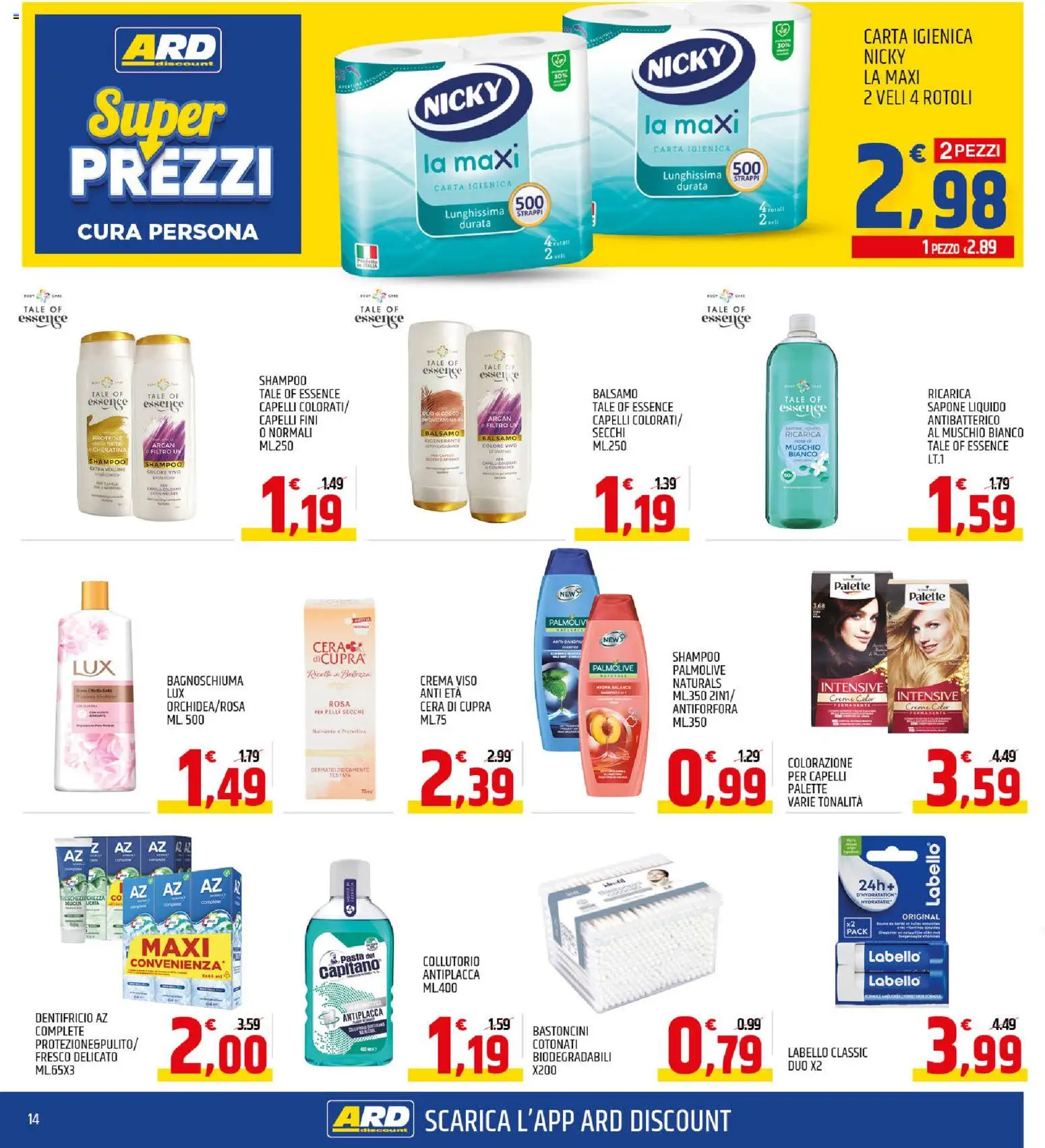 Volantino ARD Discount del 23.10.2025 | Pagina: 14 | Prodotti: Sapone, Collutorio, Crema viso, Cocco