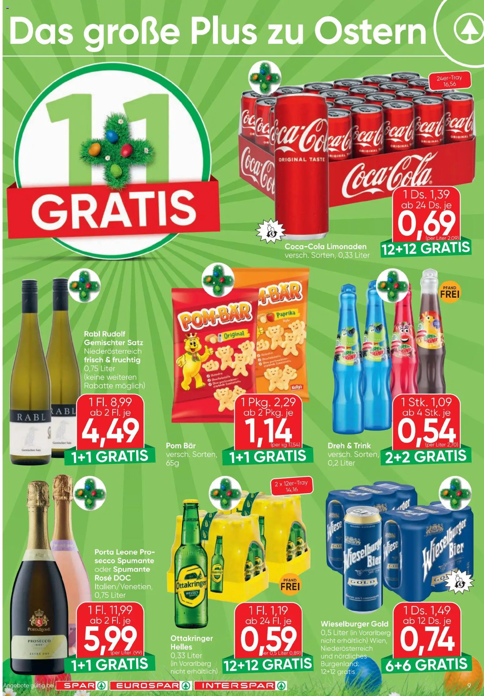 Spar - Flugblatt gültig ab 12.03.2026 | Seite: 9 | Produkte: Bier