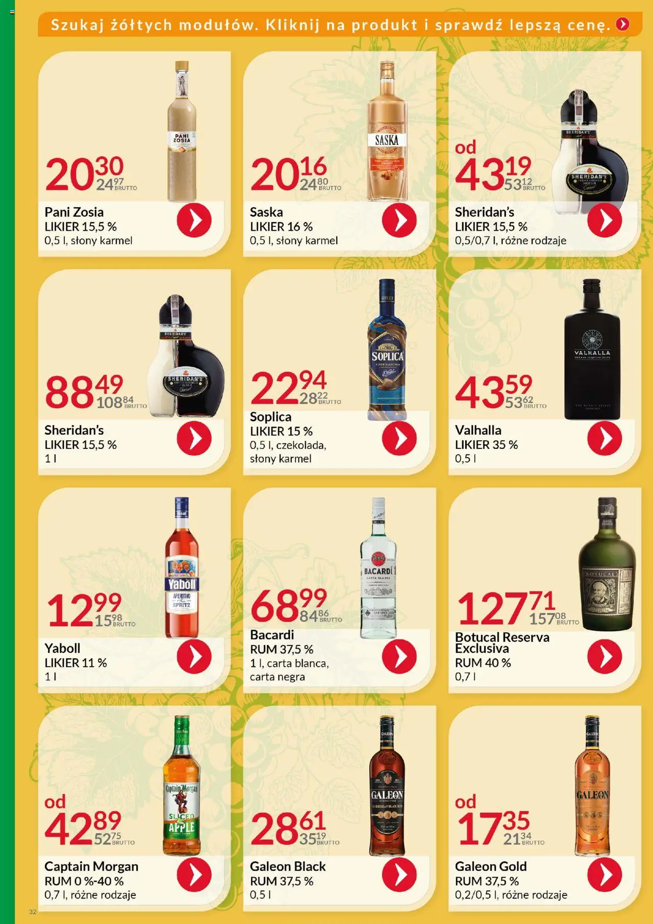 Eurocash Gazetka - Katalog Alkoholowy od 01.06.2025 | Strona: 32 | Produkty: Bacardi Rum, Captain Morgan, Rum