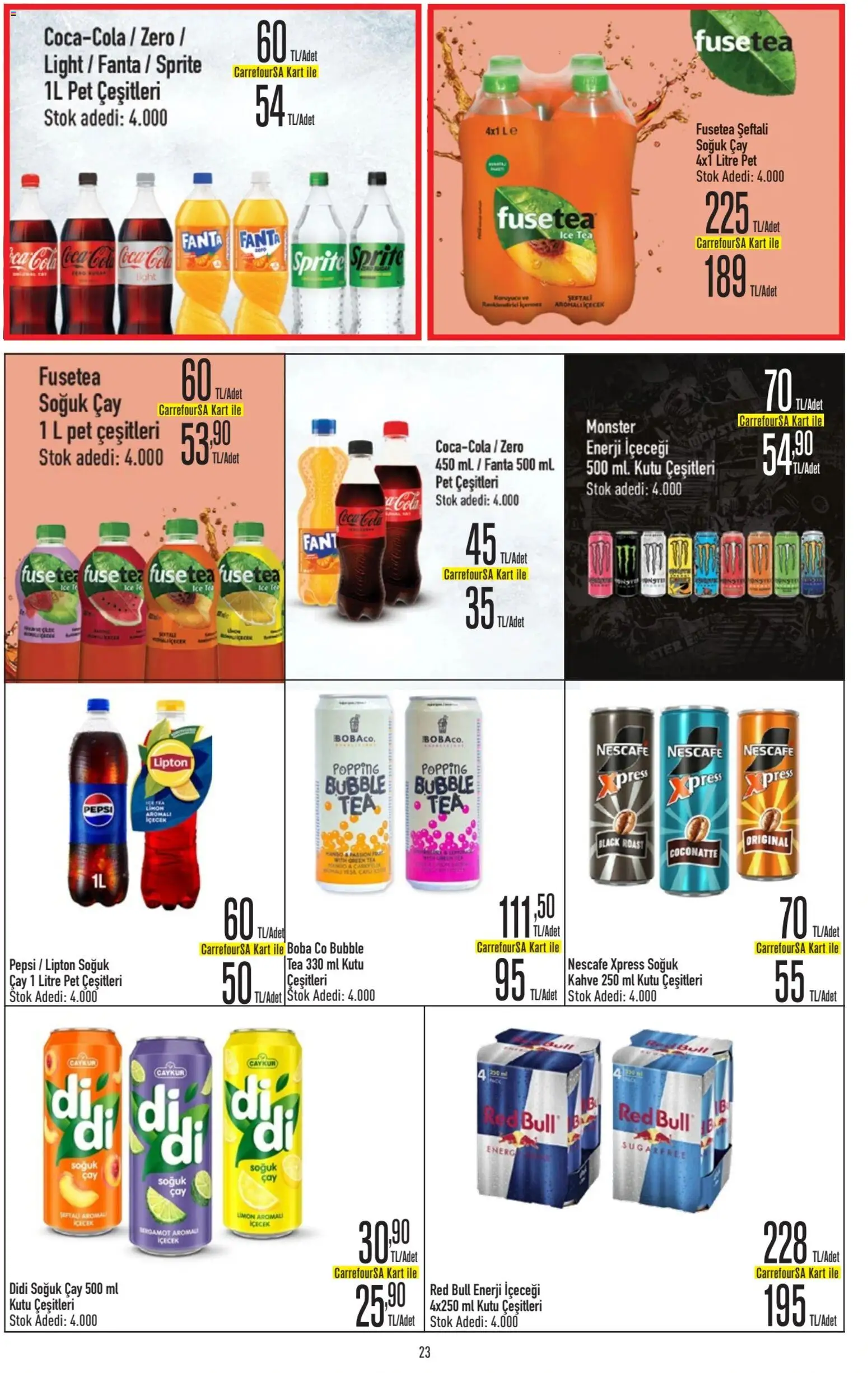 CarrefourSA Katalog - 09.04.2026 tarihinden itibaren geçerlidir | Sayfa: 24 | Ürünler: Kahve, Limon, Şeftali, Fanta