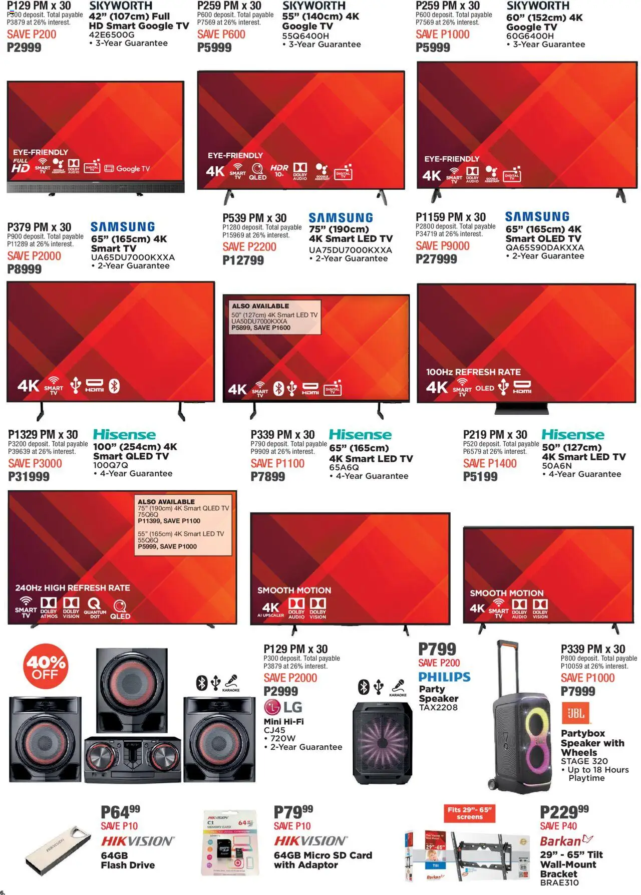 New House and Home catalogue – valid from 22.09.2025 | Page: 6 | Products: Audio, Memory card, Speaker, TV