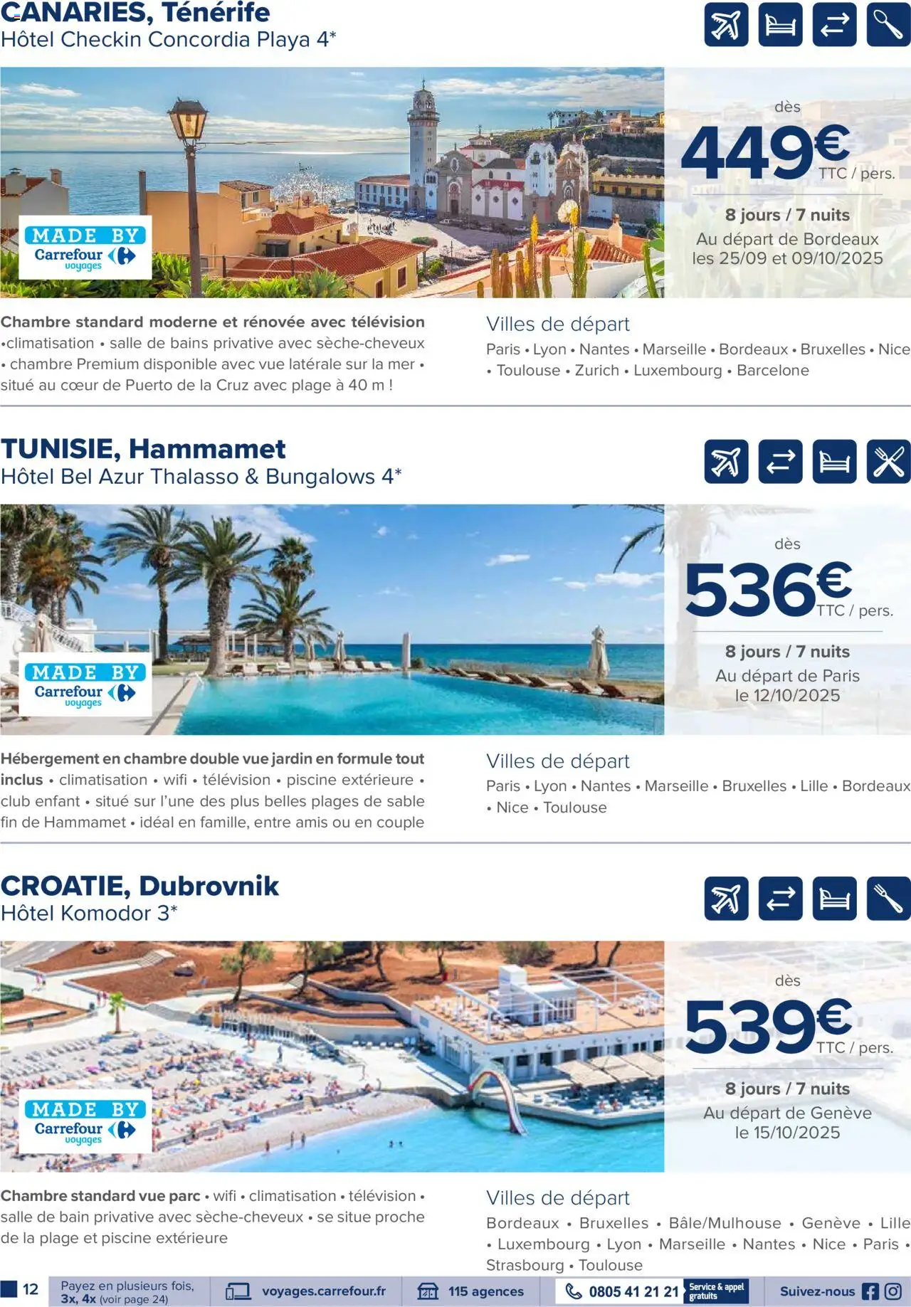  | Page: 12 | Produits: Télévision, Climatisation, Sèche-cheveux