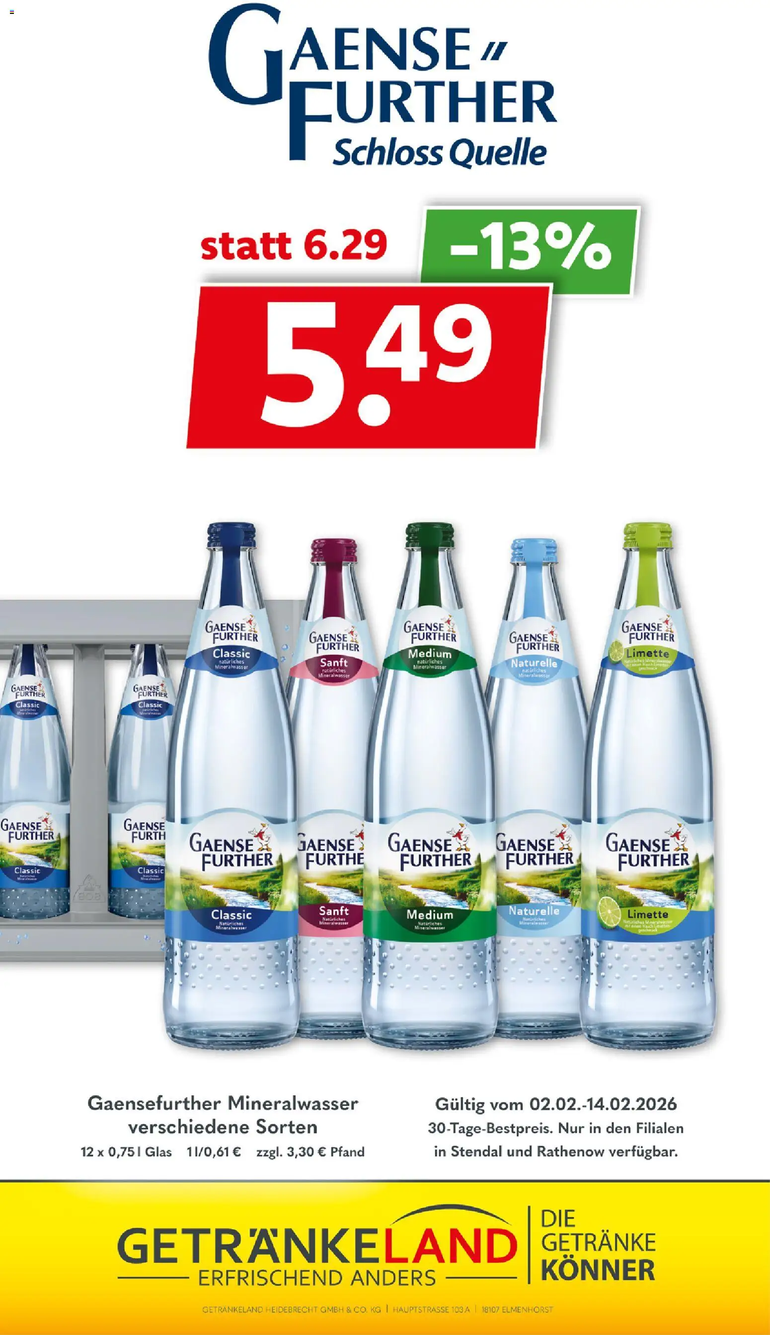 Getränkeland Prospekt 	 – gültig ab 02.02.2026 | Seite: 8 | Produkte: Mineralwasser, Limette