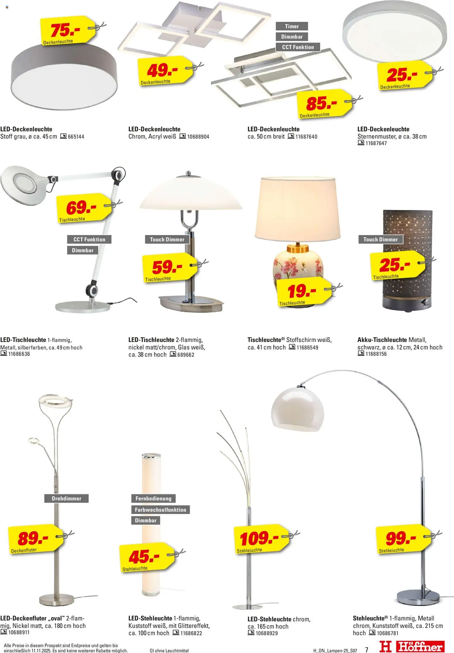 Höffner Leuchten Spezial – gültig ab 29.10.2025 | Seite: 7