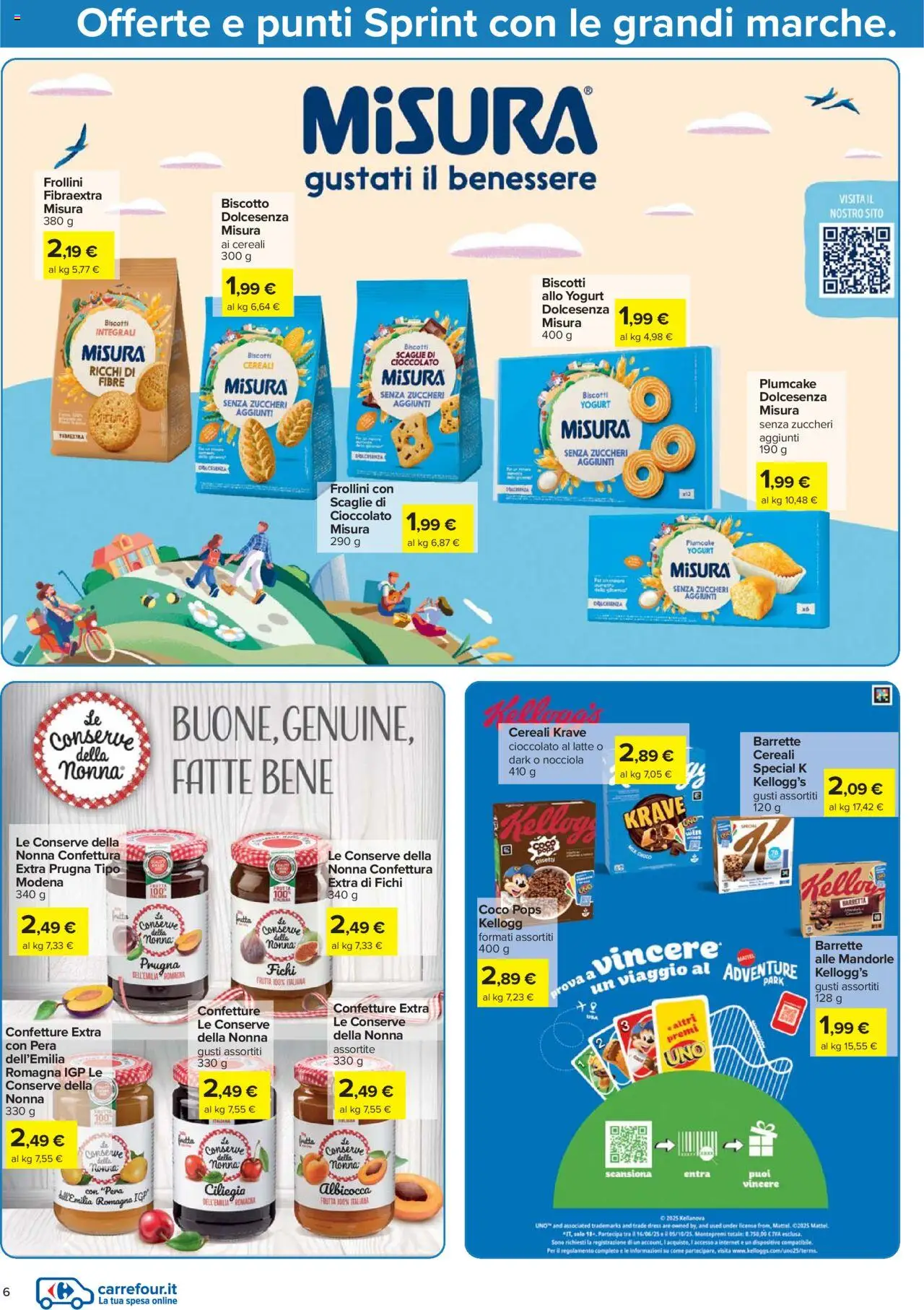 Volantino Carrefour del 21.08.2025 | Pagina: 6 | Prodotti: Mandorle, Pera, Barretta, Plumcake