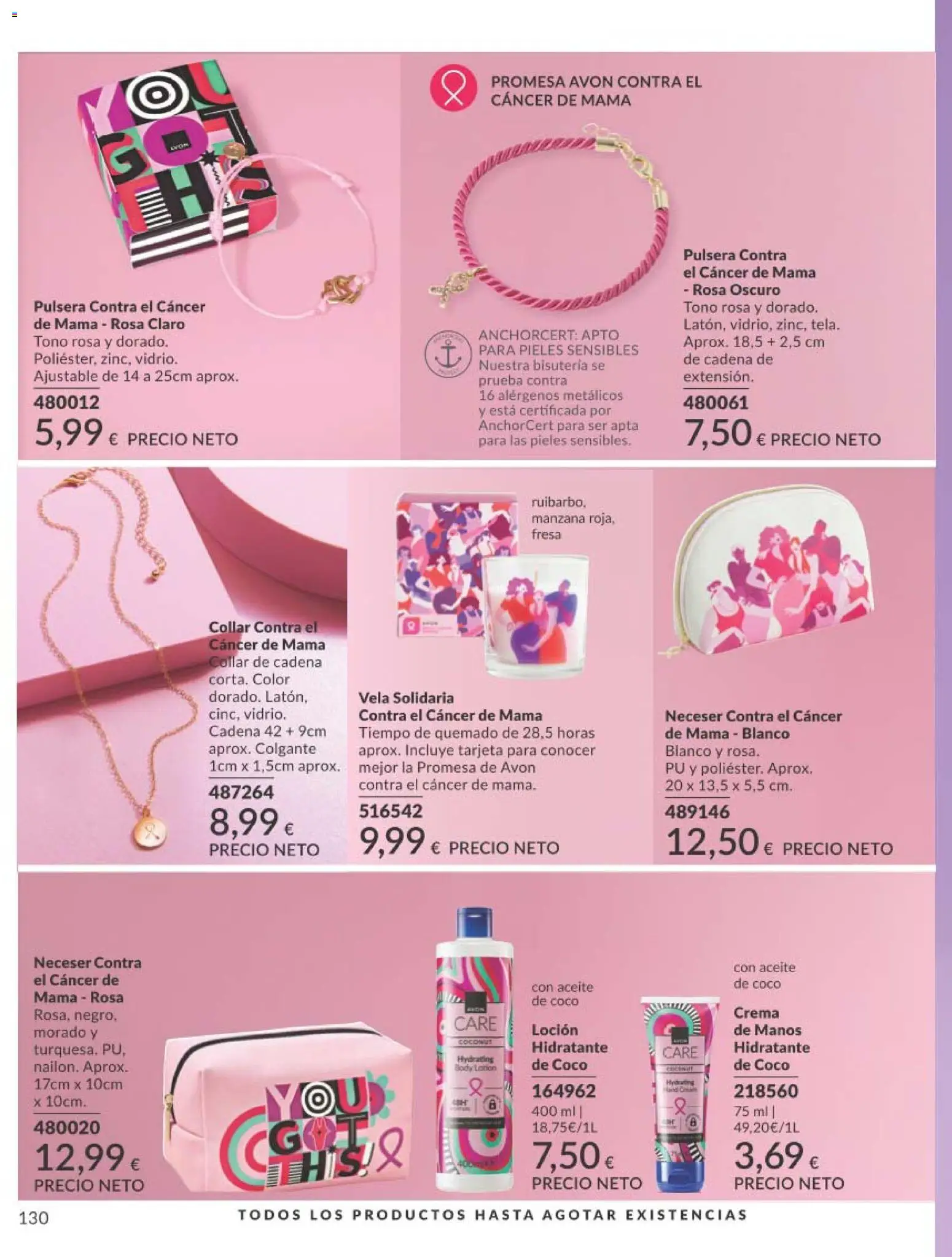 Catálogo AVON campaña 1 │ válido desde el 01.01.2026 | Página: 130 | Productos: Crema de manos, Aceite, Manzana, Aceite de coco