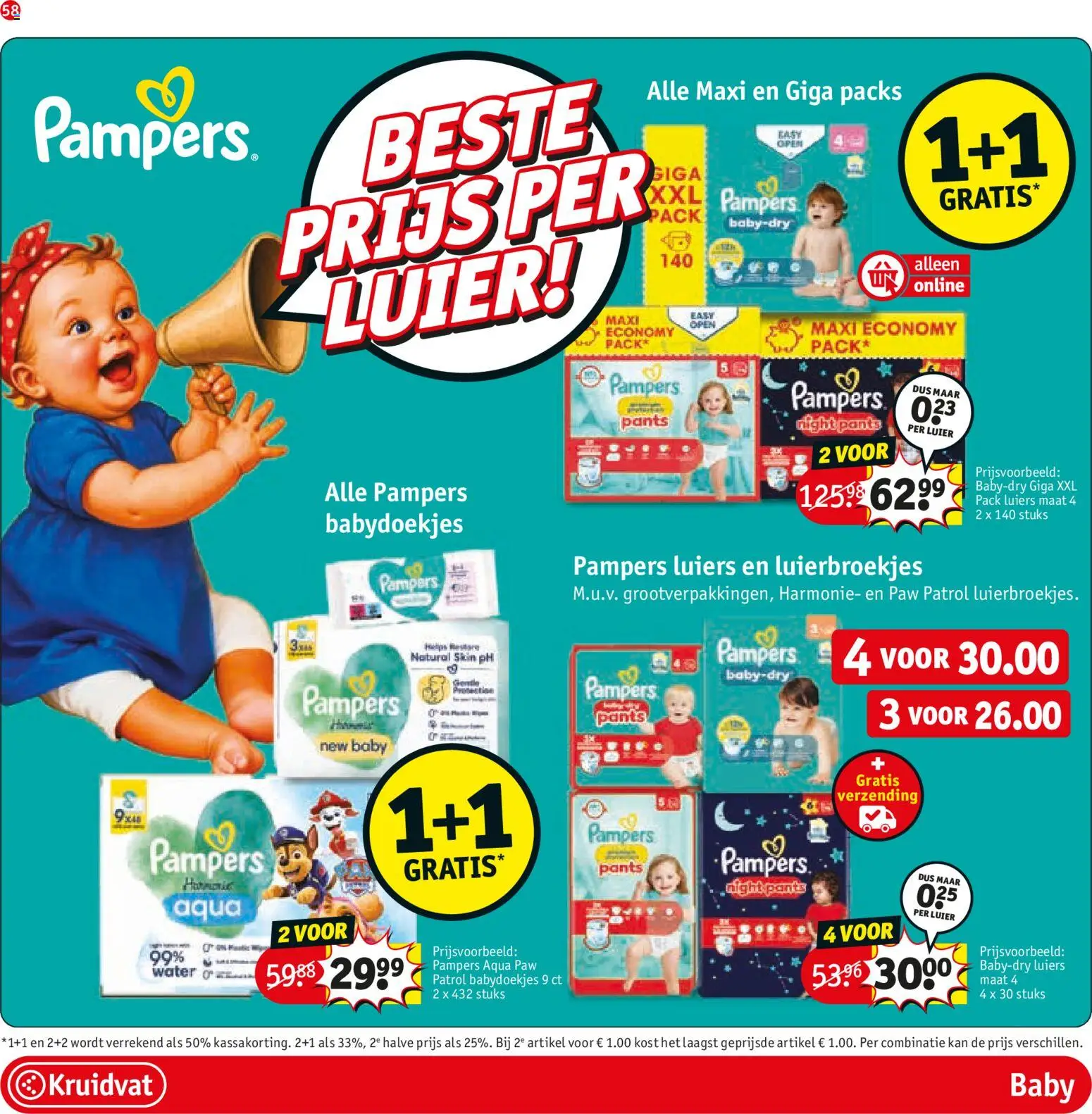 {H1} | Pagina: 64 | Producten: Kan, Pampers, Babydoekjes, Festék