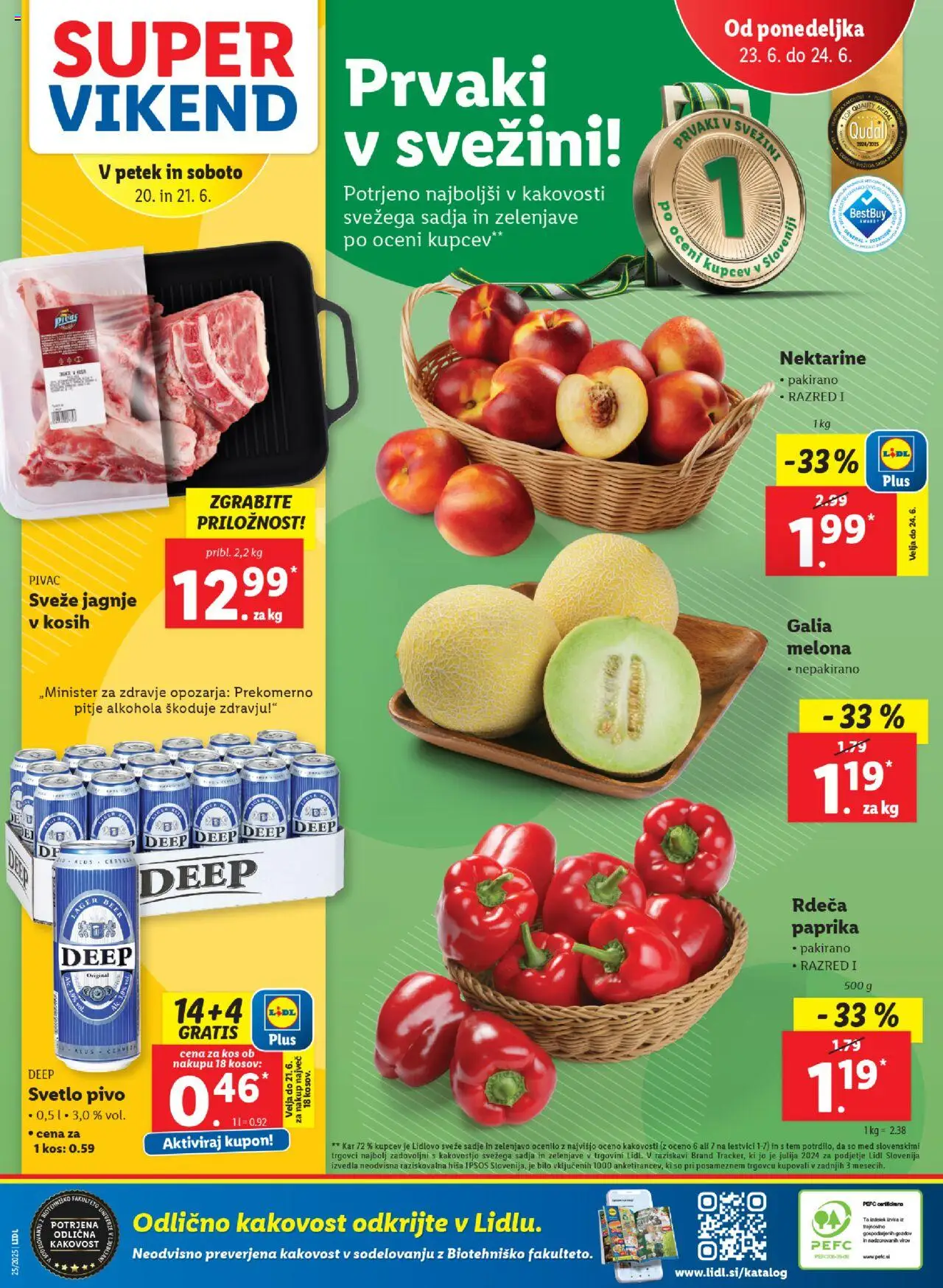 Lidl katalog │ velja od 19.06.2025 | Stran: 68 | Izdelki: Melona, Paprika, Nektarine, Sadje