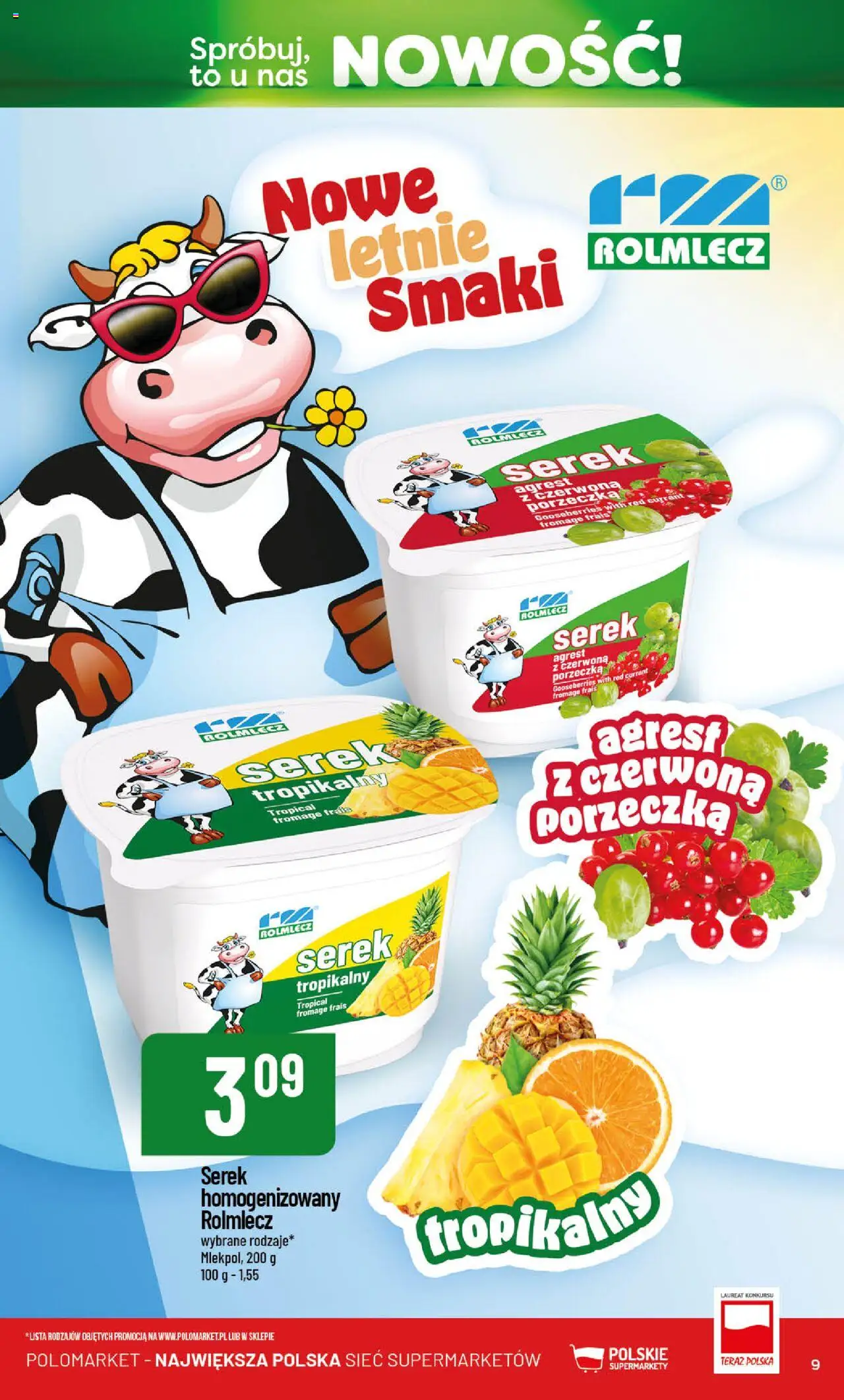 POLOmarket Gazetka - Nowości od 01.05.2025 | Strona: 9 | Produkty: Serek homogenizowany, Serek, Porzeczka, Agrest