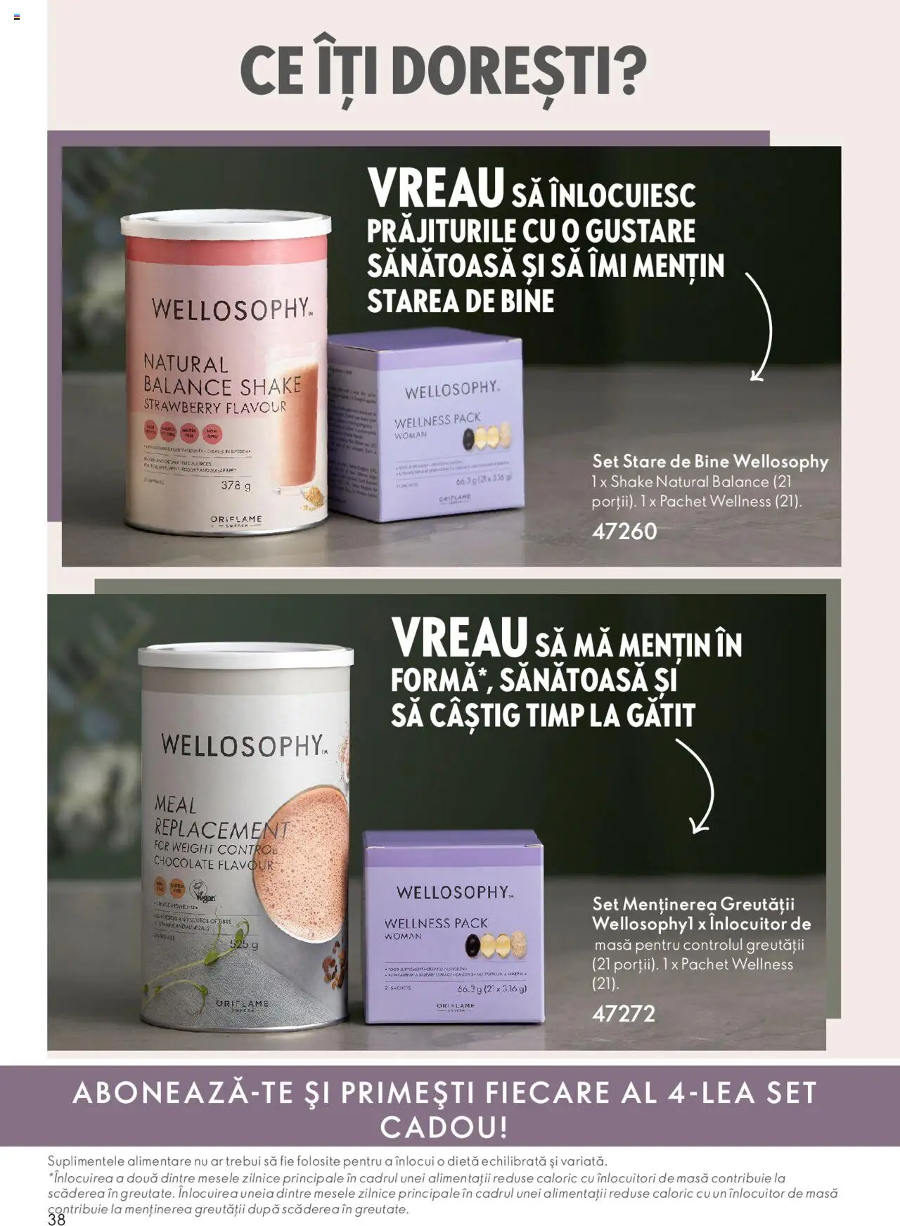Oriflame catalog - Wellosophy – valabil de la 31.10.2023 | Pagină: 38 | Produse: Masă, Shake