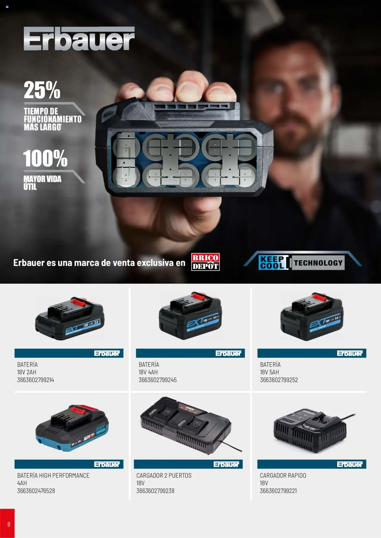 Brico Depôt folleto │ válido desde el 01.04.2025 | Página: 8 | Productos: Batería