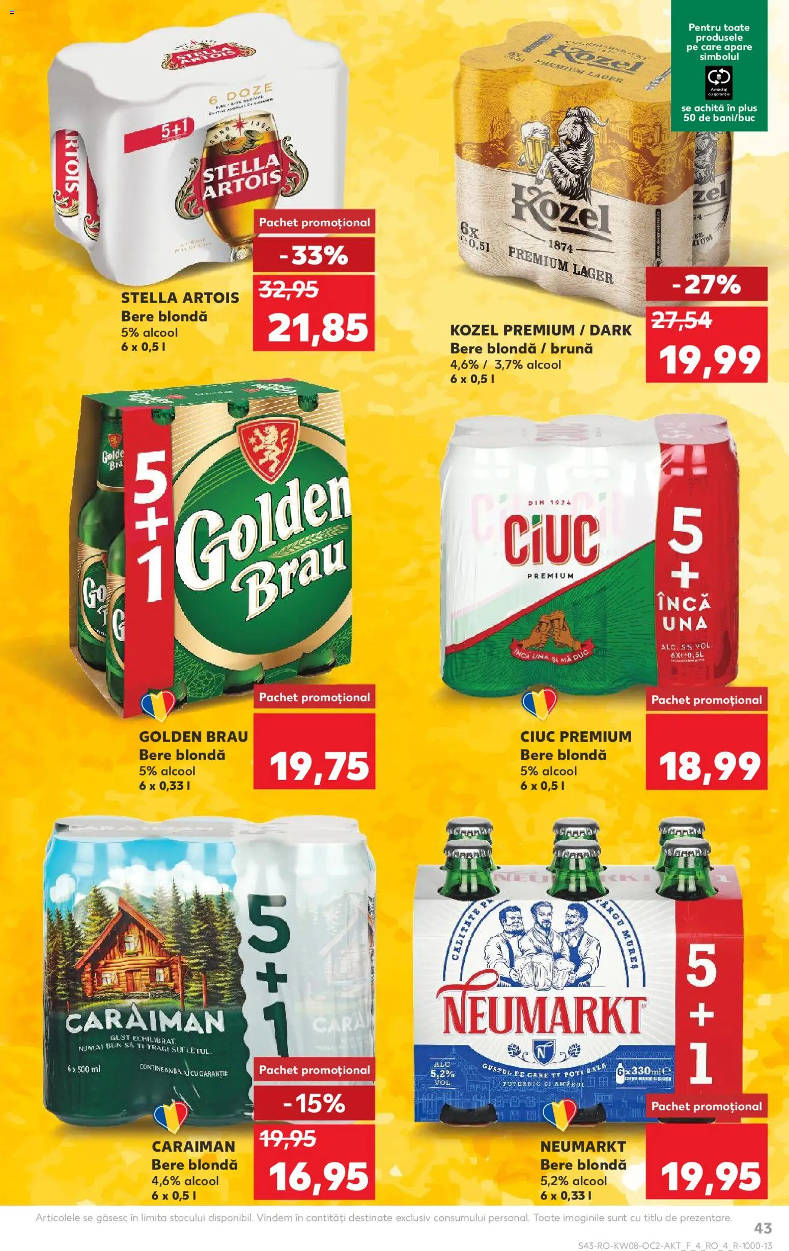 Noul catalog Kaufland – valabil de la 18.02.2026 | Pagină: 43 | Produse: Atıştırmalık, Bere
