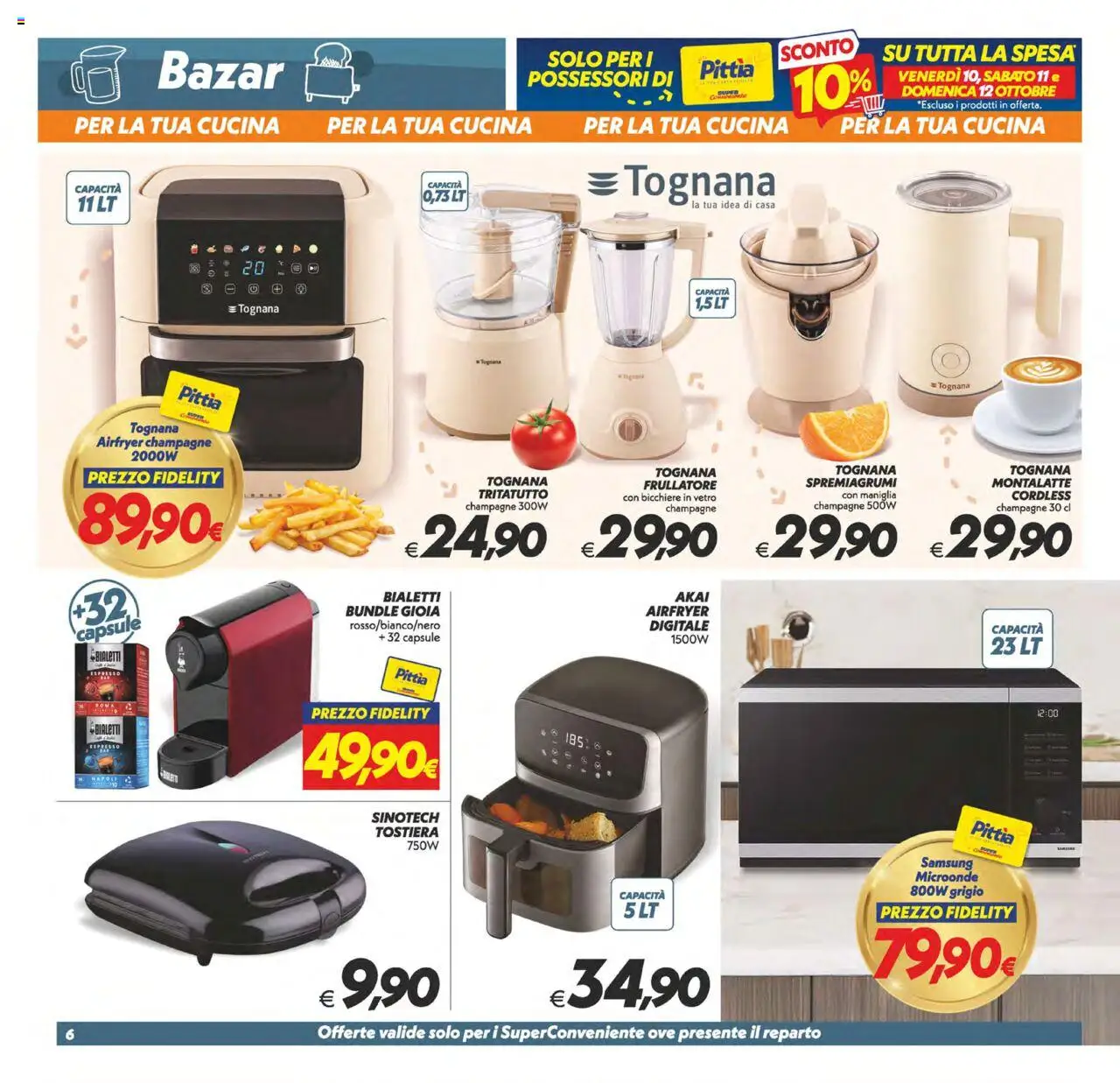 Volantino SuperConveniente del 10.10.2025 | Pagina: 39 | Prodotti: Frullatore, Tritatutto, Tostiera, Samsung