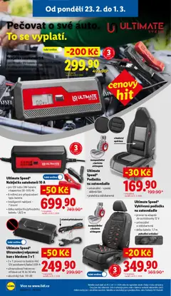 Náhled letáku Lidl leták od 23.02.2026 | Strana: 38 | Produkty: Adaptér, Vyhřívaná podložka, Nabíječka autobaterií, Baterie
