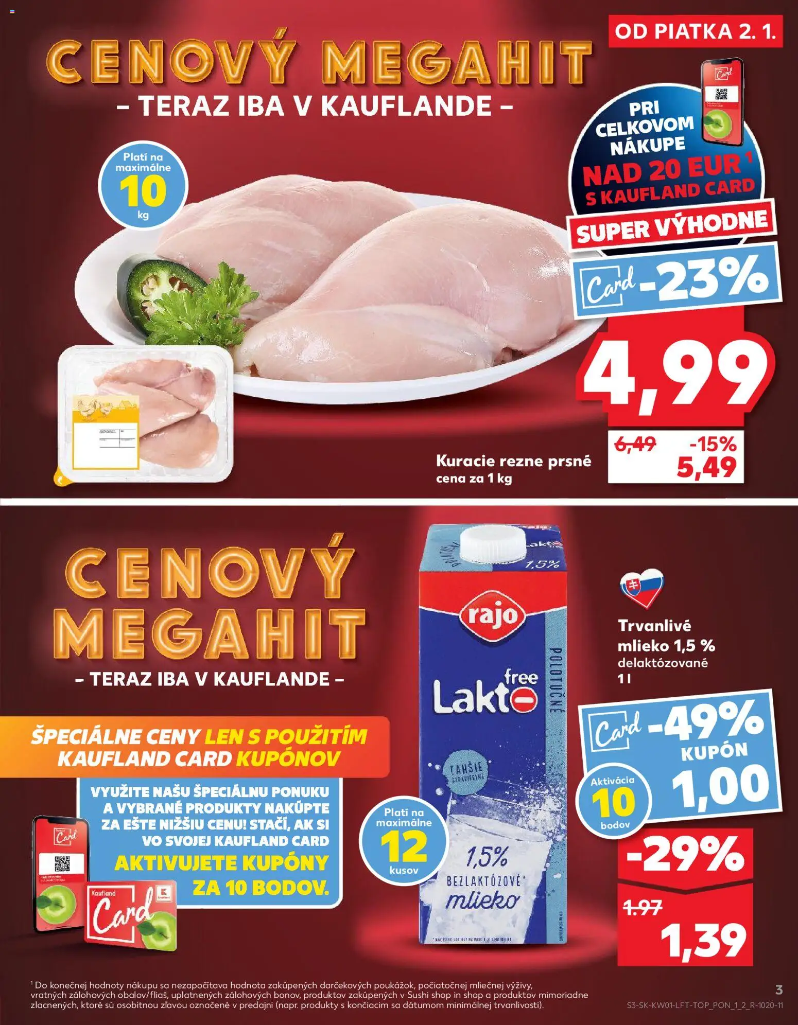 Kaufland SK akciós ujság - amely érvényes a következő dátumtól: 02.01.2026 | Oldal: 3