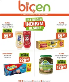 01.04.2026 tarihinden itibaren geçerli olan Biçen Market kataloğu önizlemesi | Sayfa: 2