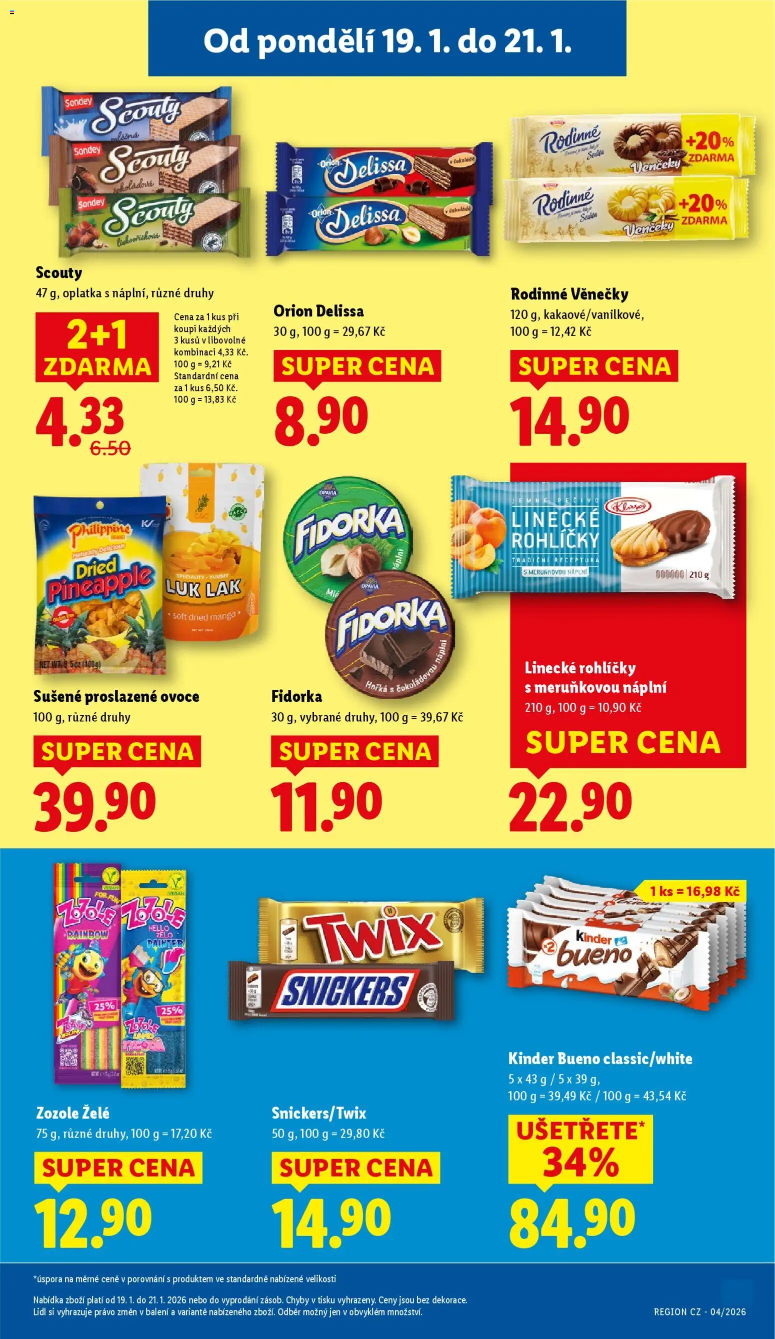 Lidl leták od 19.01.2026 | Strana: 27 | Produkty: Ovoce, Twix, Luk, Fidorka