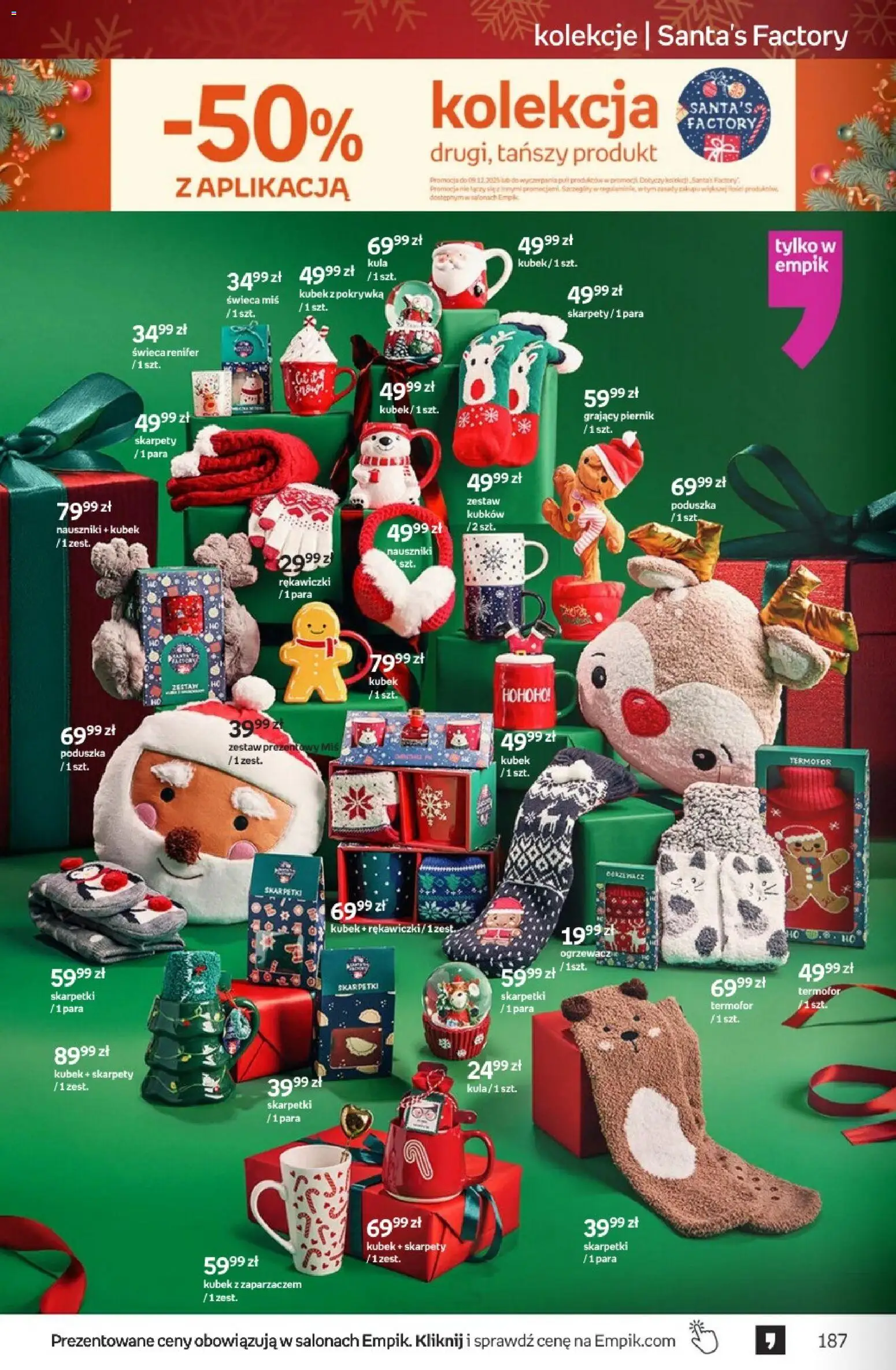 Empik promocje - Tom kultury Zabawki od 26.11.2025 | Strona: 64 | Produkty: Skarpety, Rękawiczki, Piernik, Poduszka