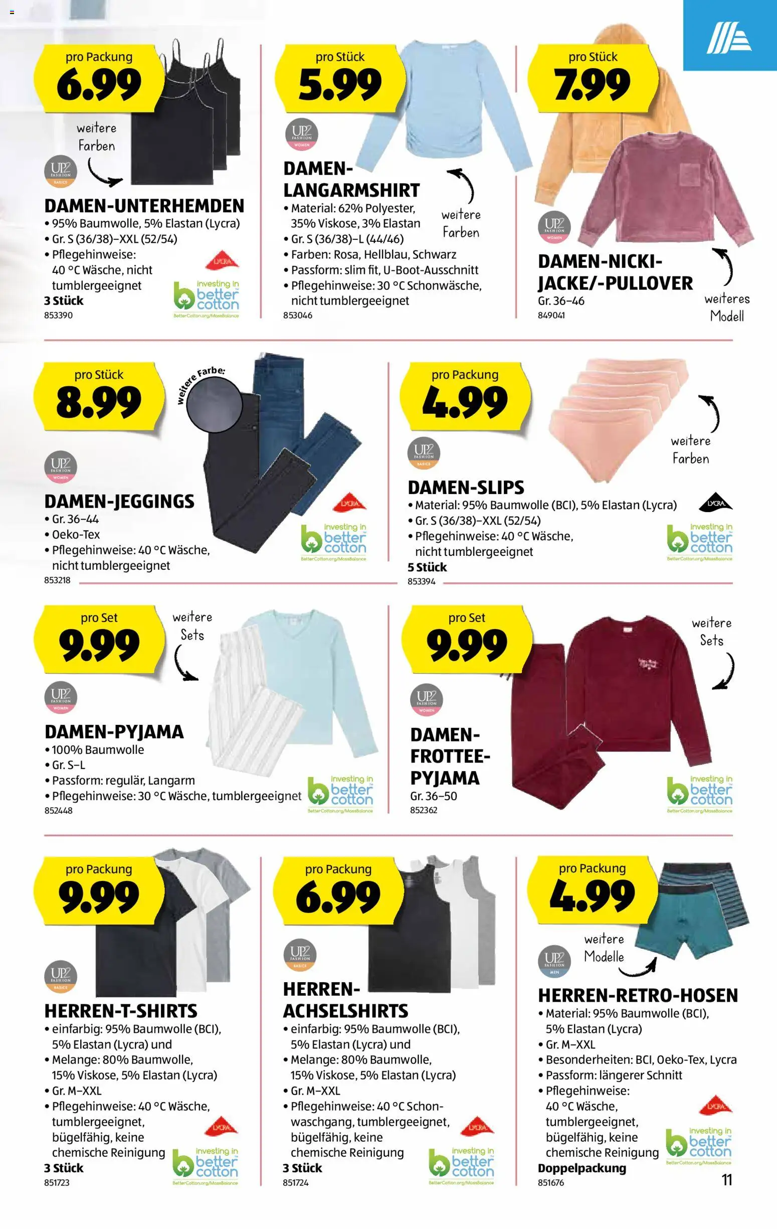 Aldi Aktionen – gültig ab 29.01.2026 | Seite: 12 | Produkte: Pyjama, Langarmshirt