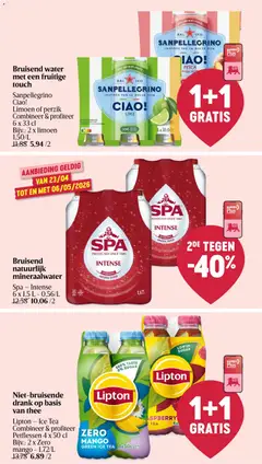 Delhaize folder week 17 - Voorbeeld van een folder van Delhaize, geldig van 23.04.2026 | Pagina: 30 | Producten: Thee, Mango, Limoen, Mineraalwater