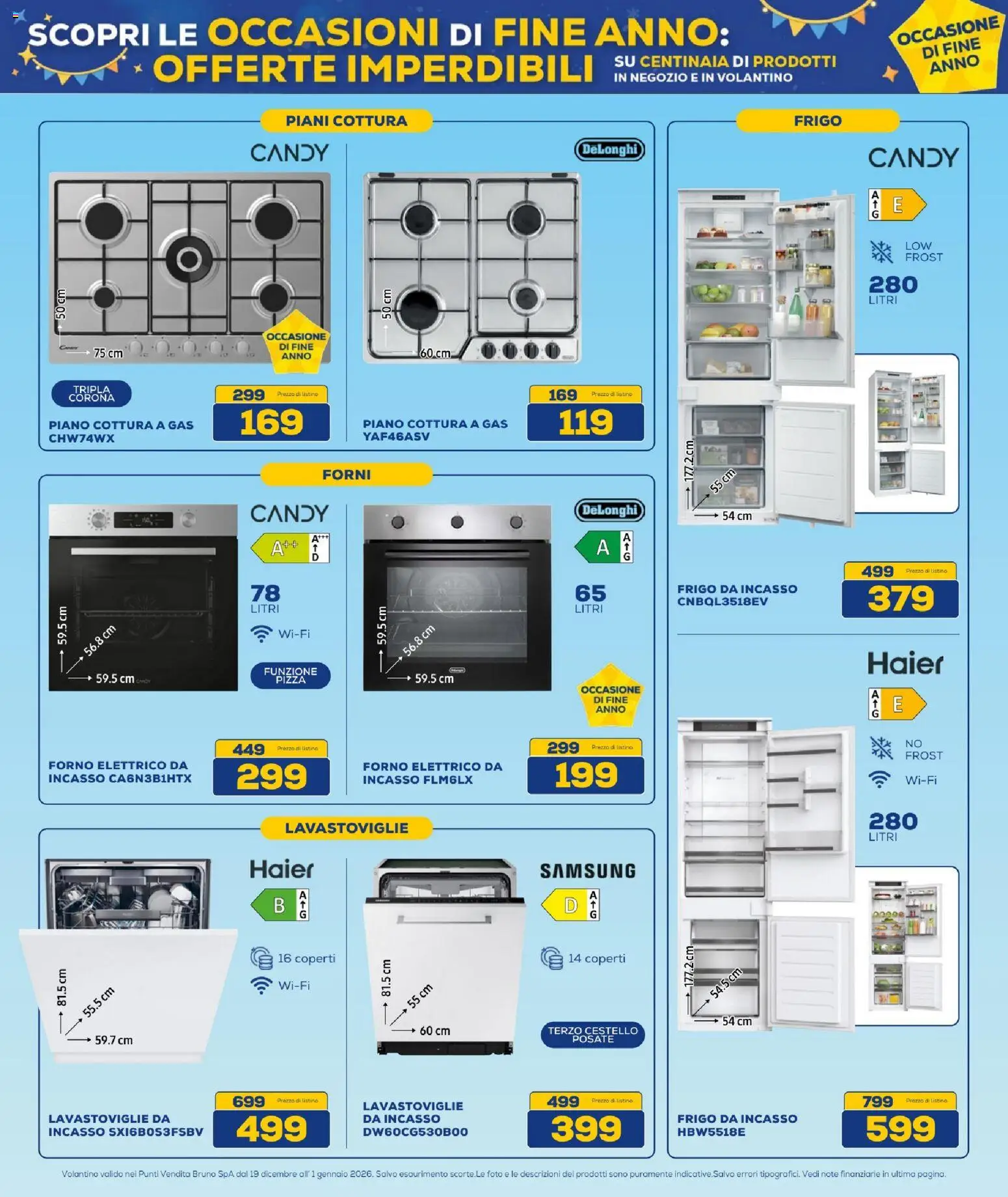 Volantino BRUNO del 19.12.2025 | Pagina: 17 | Prodotti: Posate, Piano cottura, Forno, Samsung