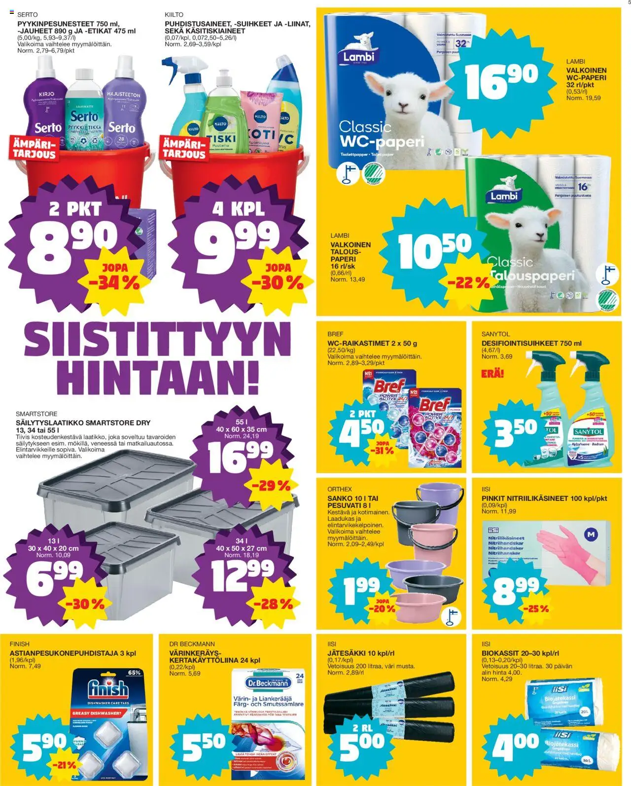 Tokmanni tarjoukset – voimassa 08.09.2025 alkaen | Sivu: 5 | Tuotteet: Wc-paperi, Ämpäri, Paperi
