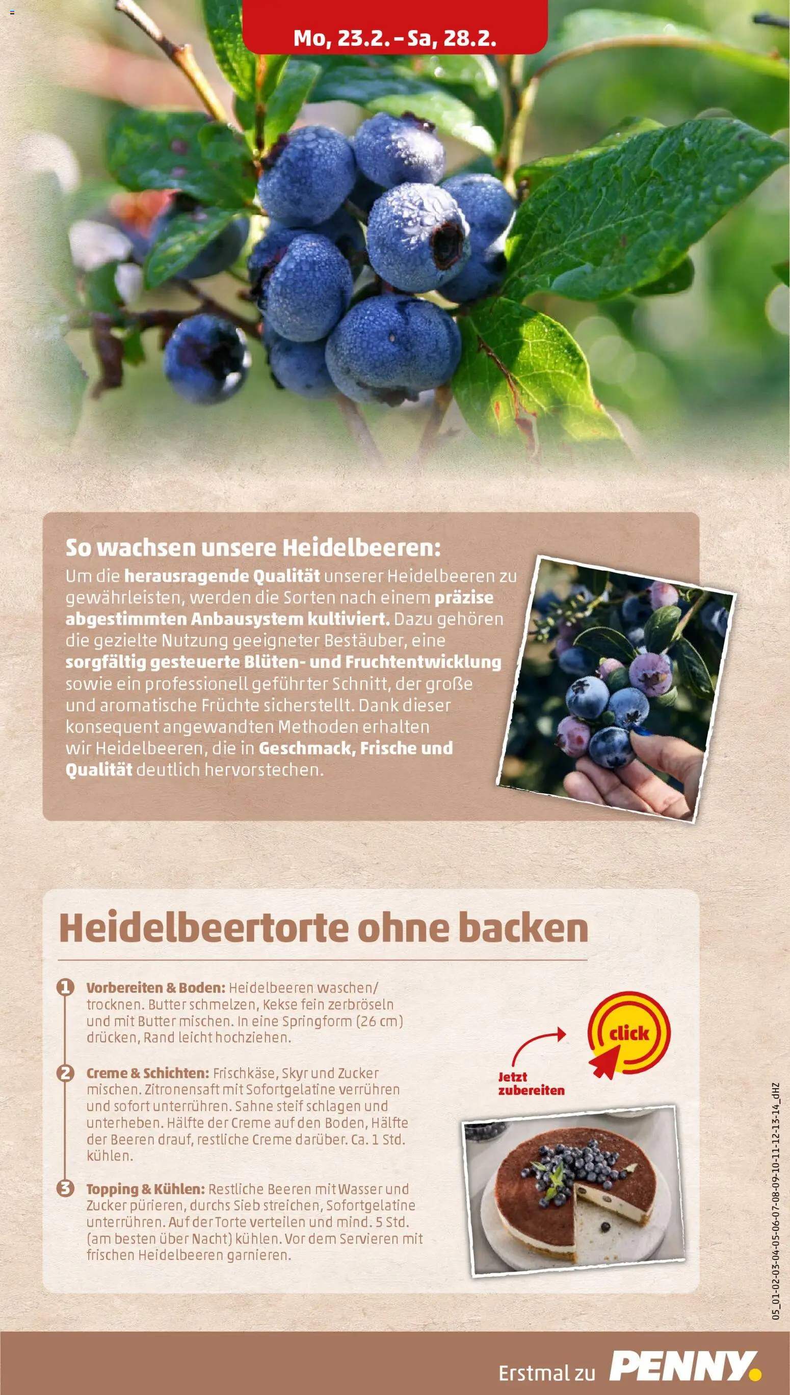 Penny Prospekt 	 – gültig ab 23.02.2026 | Seite: 9 | Produkte: Butter, Heidelbeeren, Wasser, Kekse