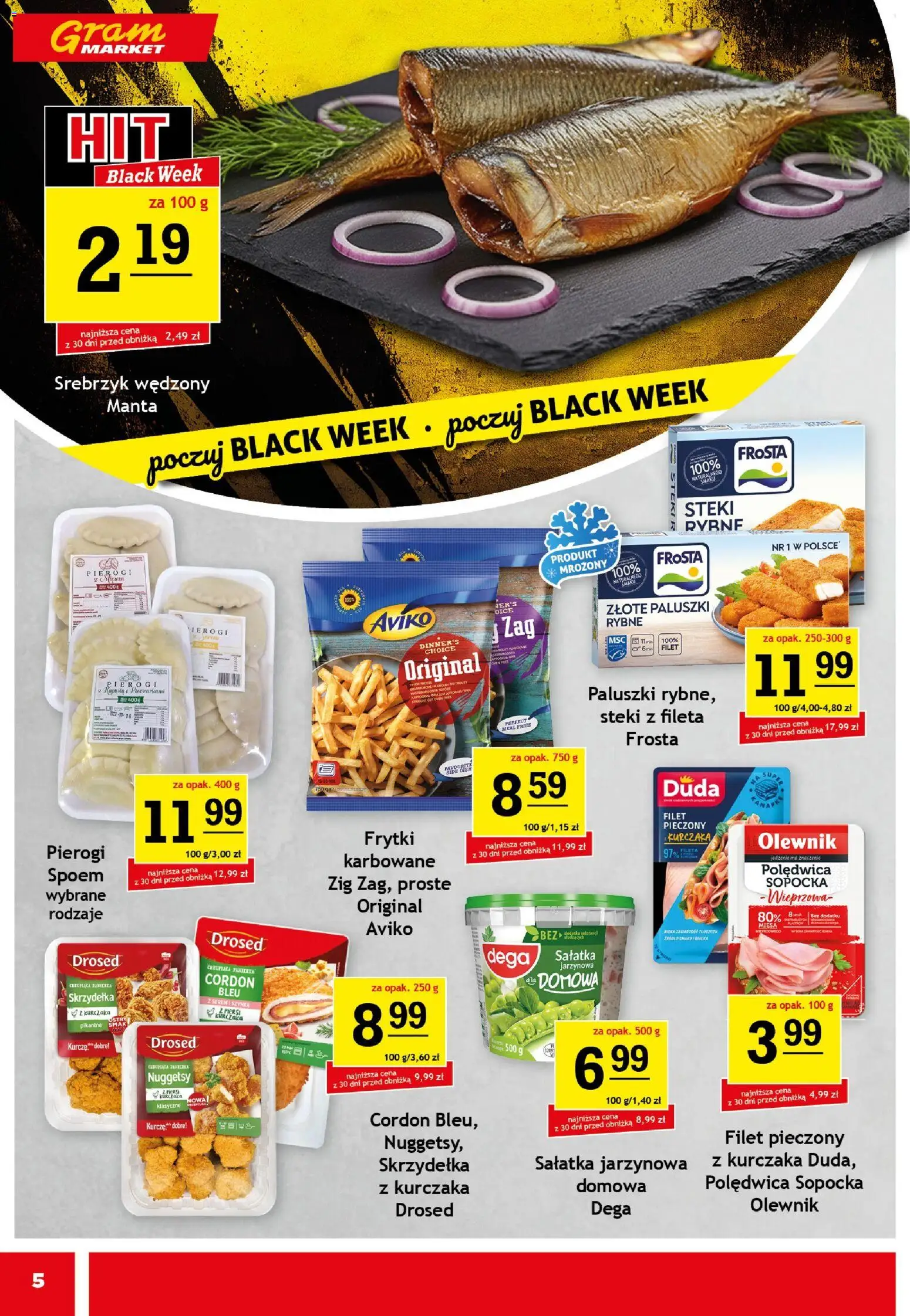 Gram Market Black Friday od 19.11.2025 | Strona: 5 | Produkty: Piersi, Pierogi, Paluszki, Frytki