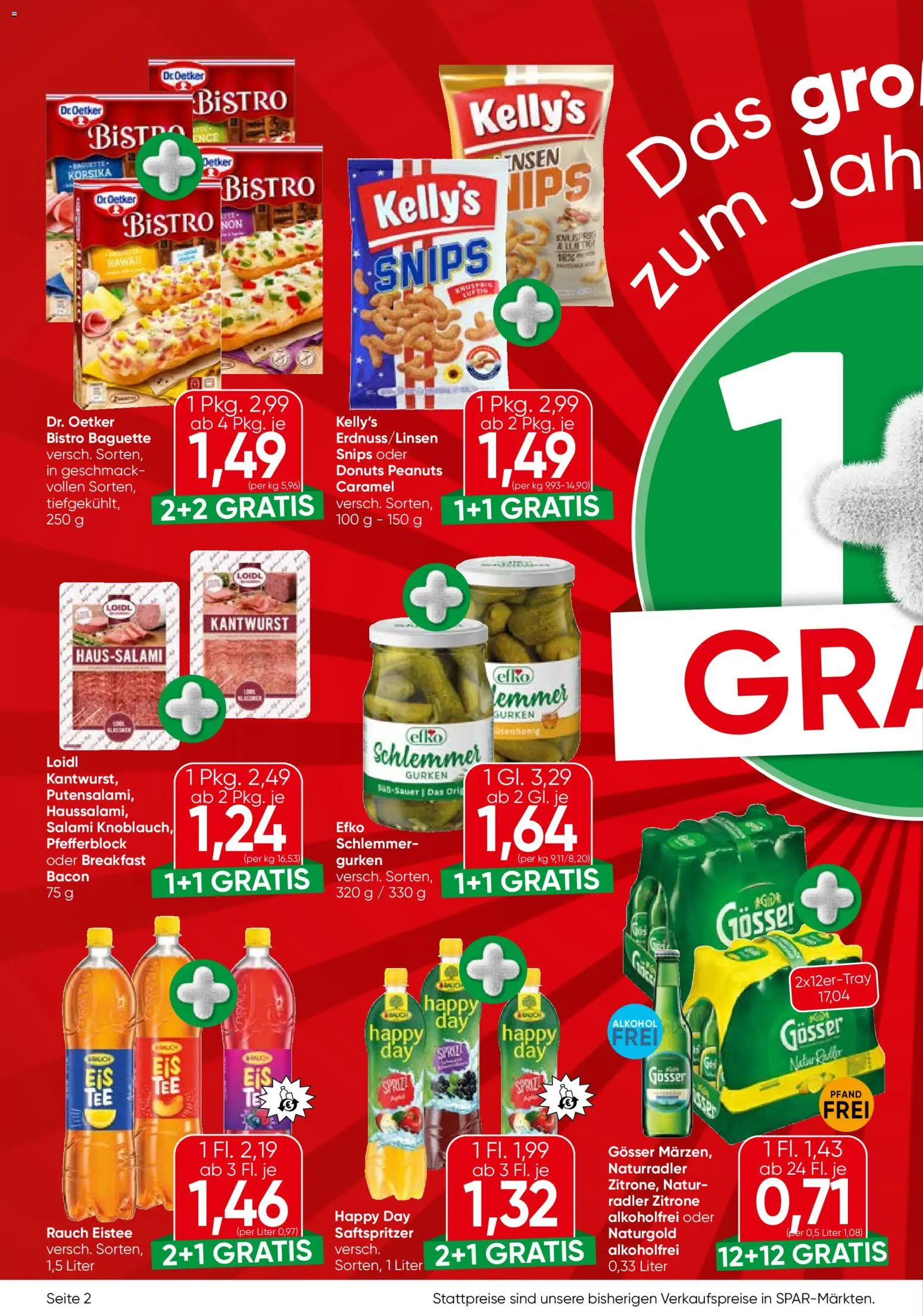 Eurospar Flugblatt - Tirol gültig ab 15.01.2026 | Seite: 2 | Produkte: Gurken, Zitrone, Knoblauch, Jääkaappipakastin