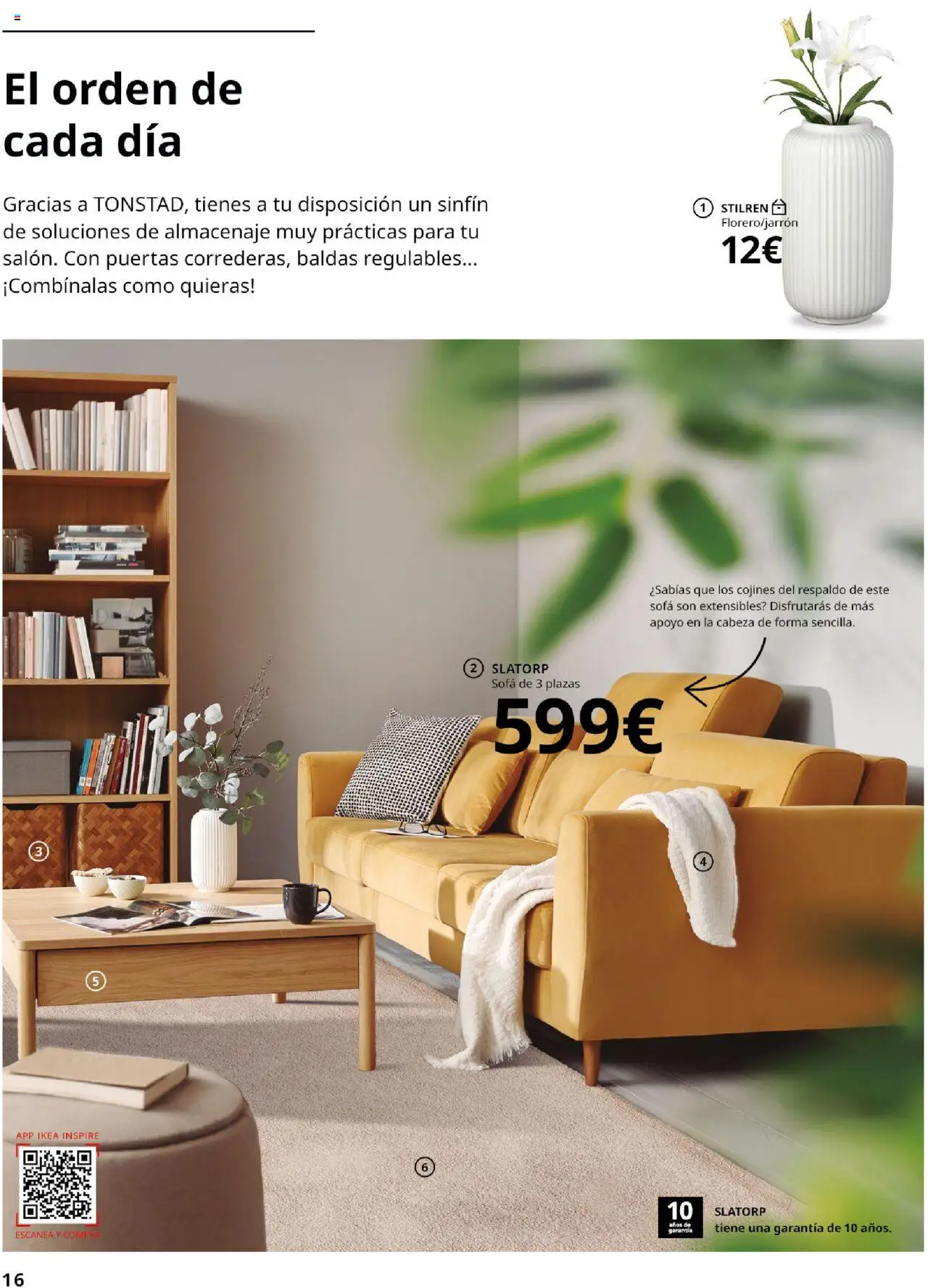 Catálogo IKEA Salones │ válido desde el 01.09.2025 | Página: 16 | Productos: Almacenaje, Sofá