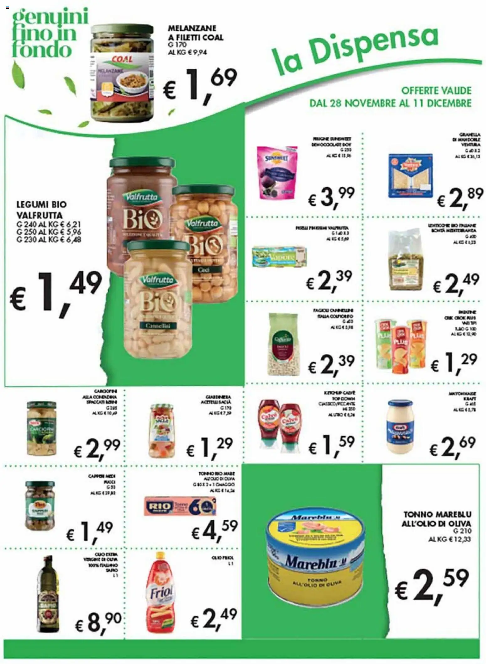 Volantino Coal del 28.11.2025 | Pagina: 12 | Prodotti: Legumi, Top, Tonno, Melanzane