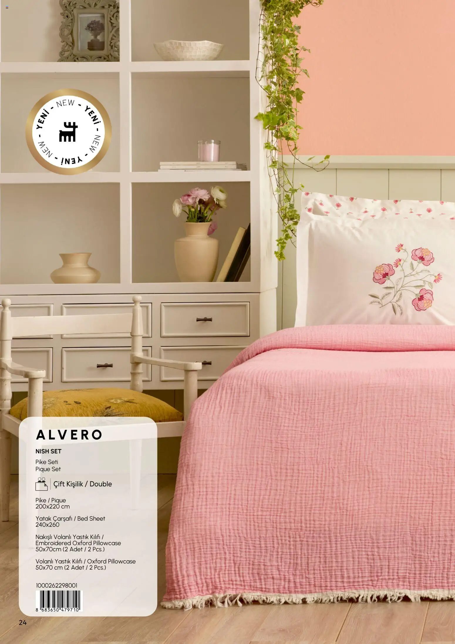 Karaca Home - Katalog  Ev Tekstili -  İlkbahar / Yaz 2026 - 01.03.2026 tarihinden itibaren geçerlidir | Sayfa: 24 | Ürünler: Yatak, Yastık, Yastık kılıfı, Pike