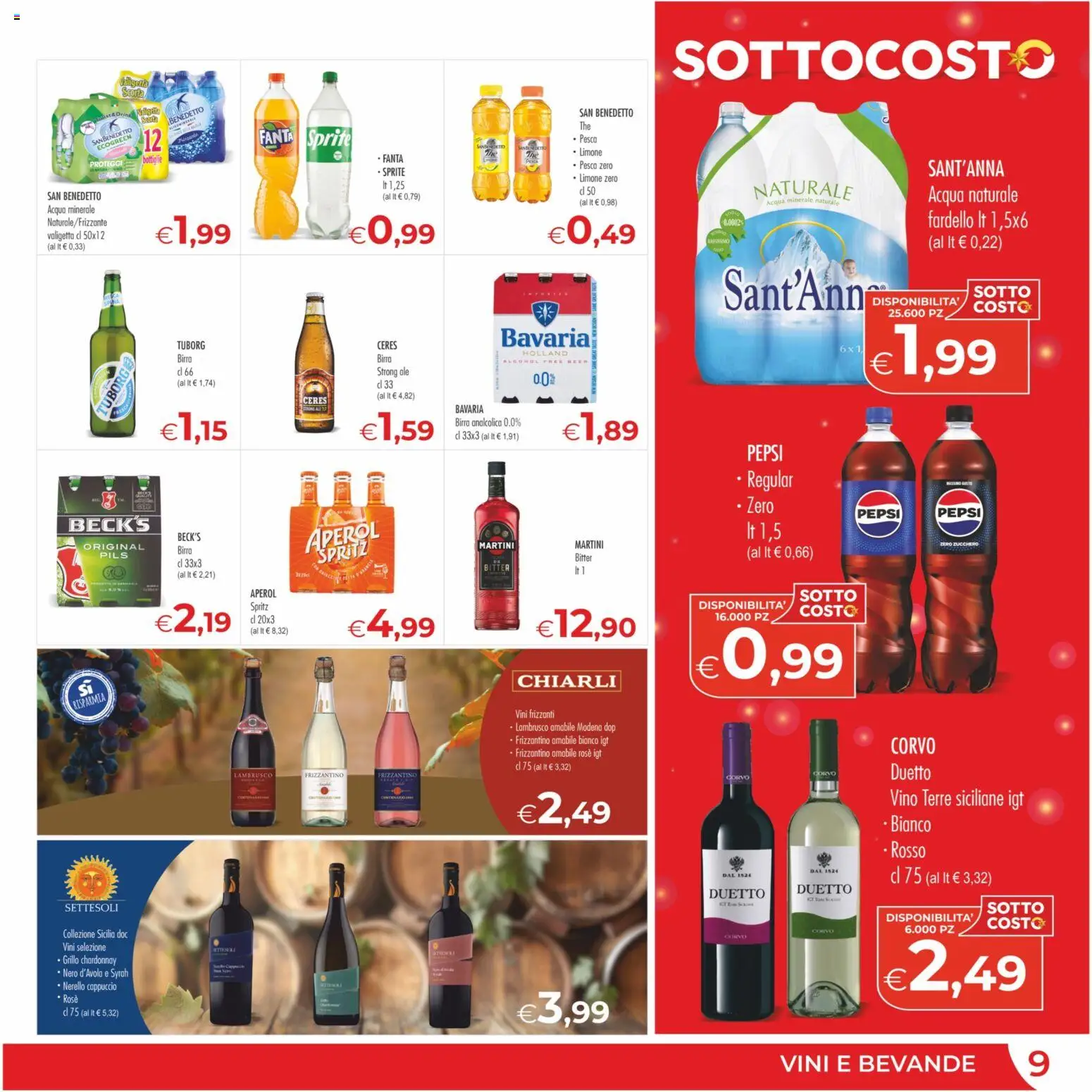 Volantino MerSi Supermercati del 29.11.2025 | Pagina: 9 | Prodotti: Zucchero, Limone, Cappuccio, Valigetta
