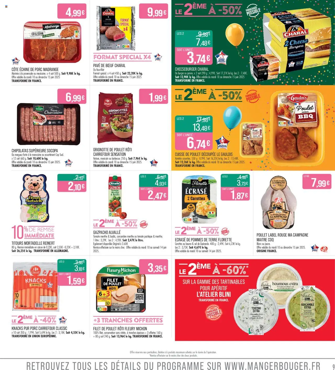  | Page: 9 | Produits: Merguez, Sel, Guacamole, Porc