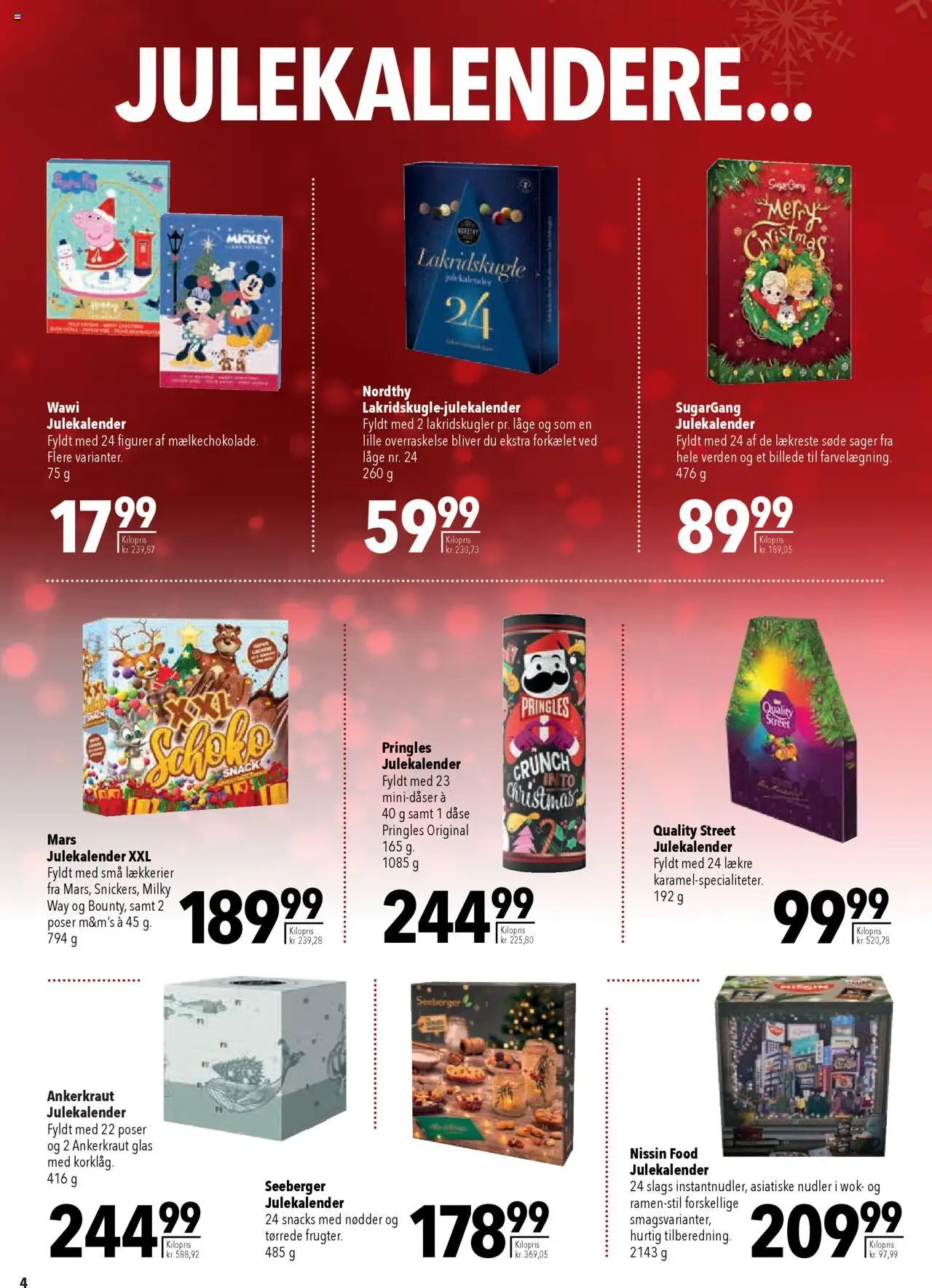 CITTI Markt Dänemark-Werbung – gültig ab 08.10.2025 | Seite: 4 | Produkte: M&M's, Mars, Pringles, Wok