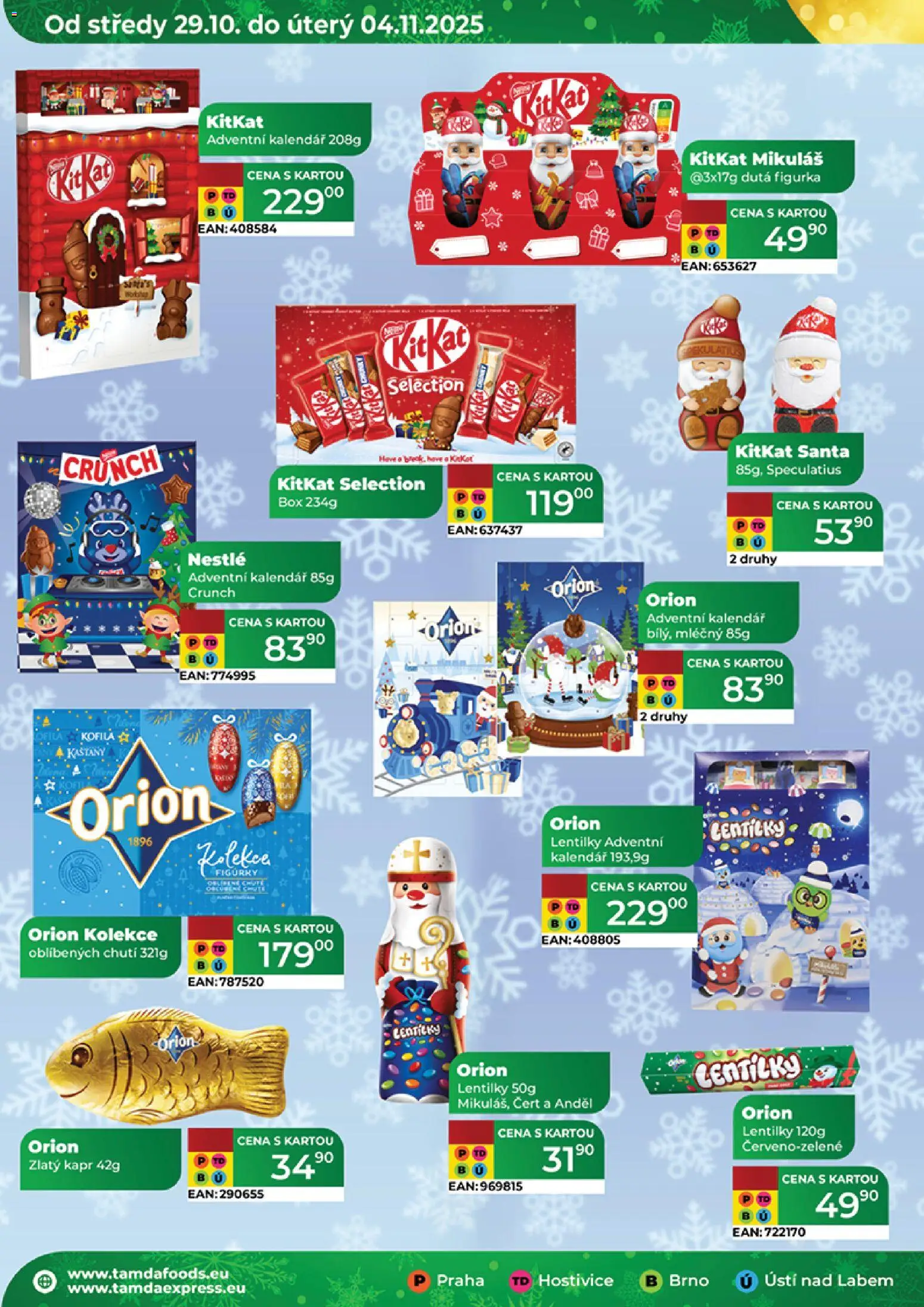 Tamda Foods leták od 29.10.2025 | Strana: 40 | Produkty: Box, Lentilky Orion, Figurky, Kofila