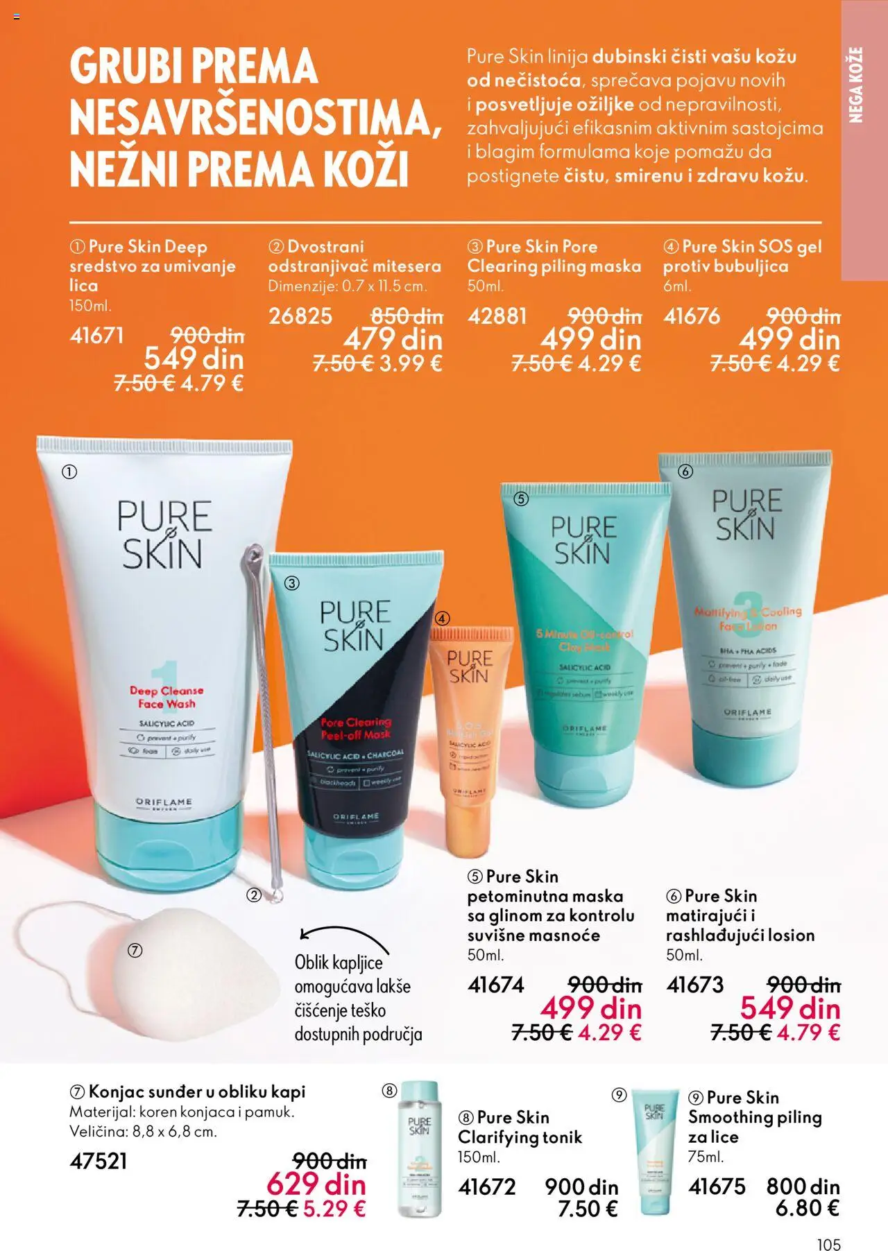 Oriflame katalog - važi od 08.10.2025 | Strana: 105 | Proizvode: Mast, Sos, Piling, Tonik