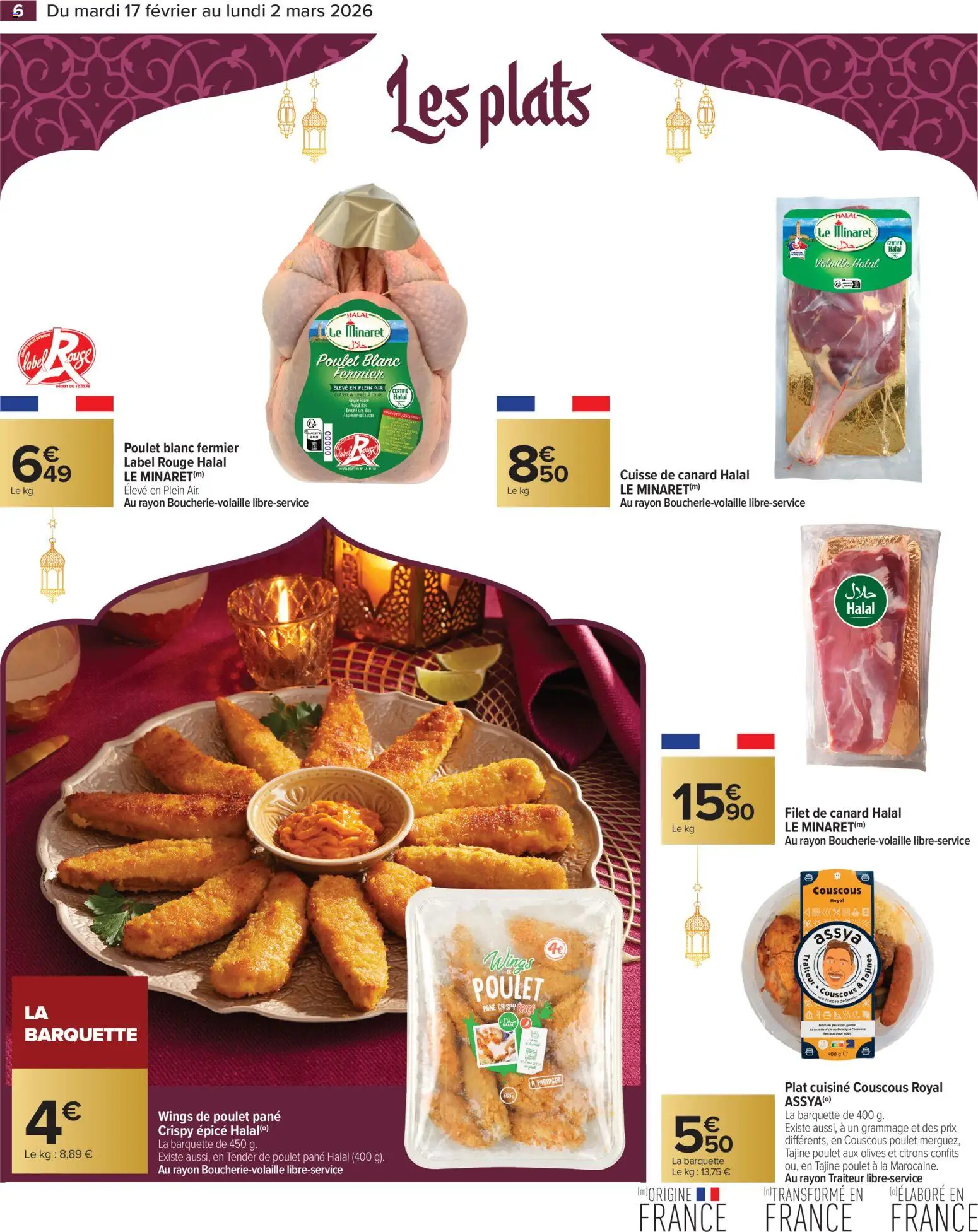 {H1} | Page: 6 | Produits: Olives, Tajine, Volaille, Couscous