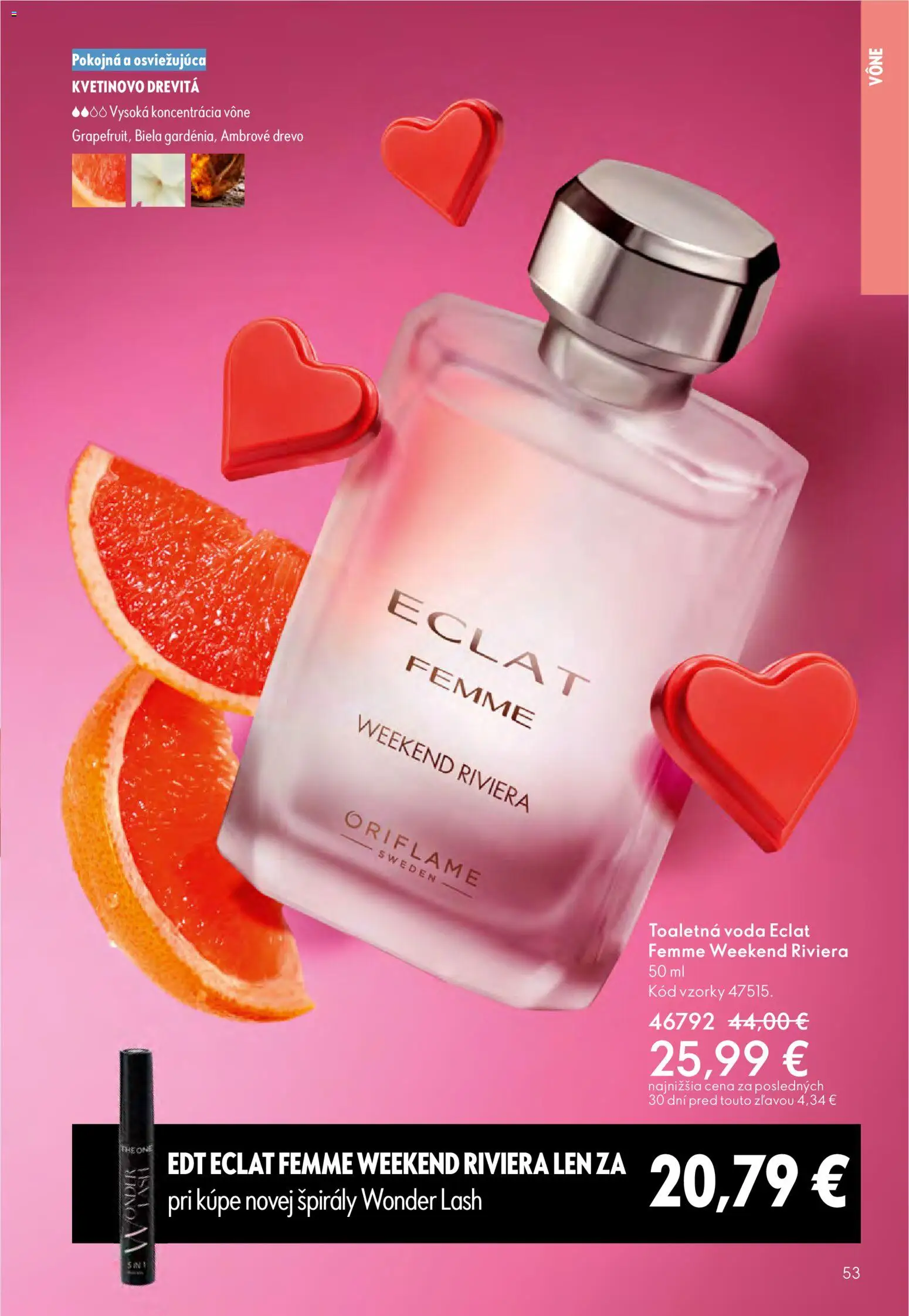 Nové Oriflame akcie – leták je platný od 21.01.2026 | Strana: 53 | Produkty: Toaletná voda, Voda
