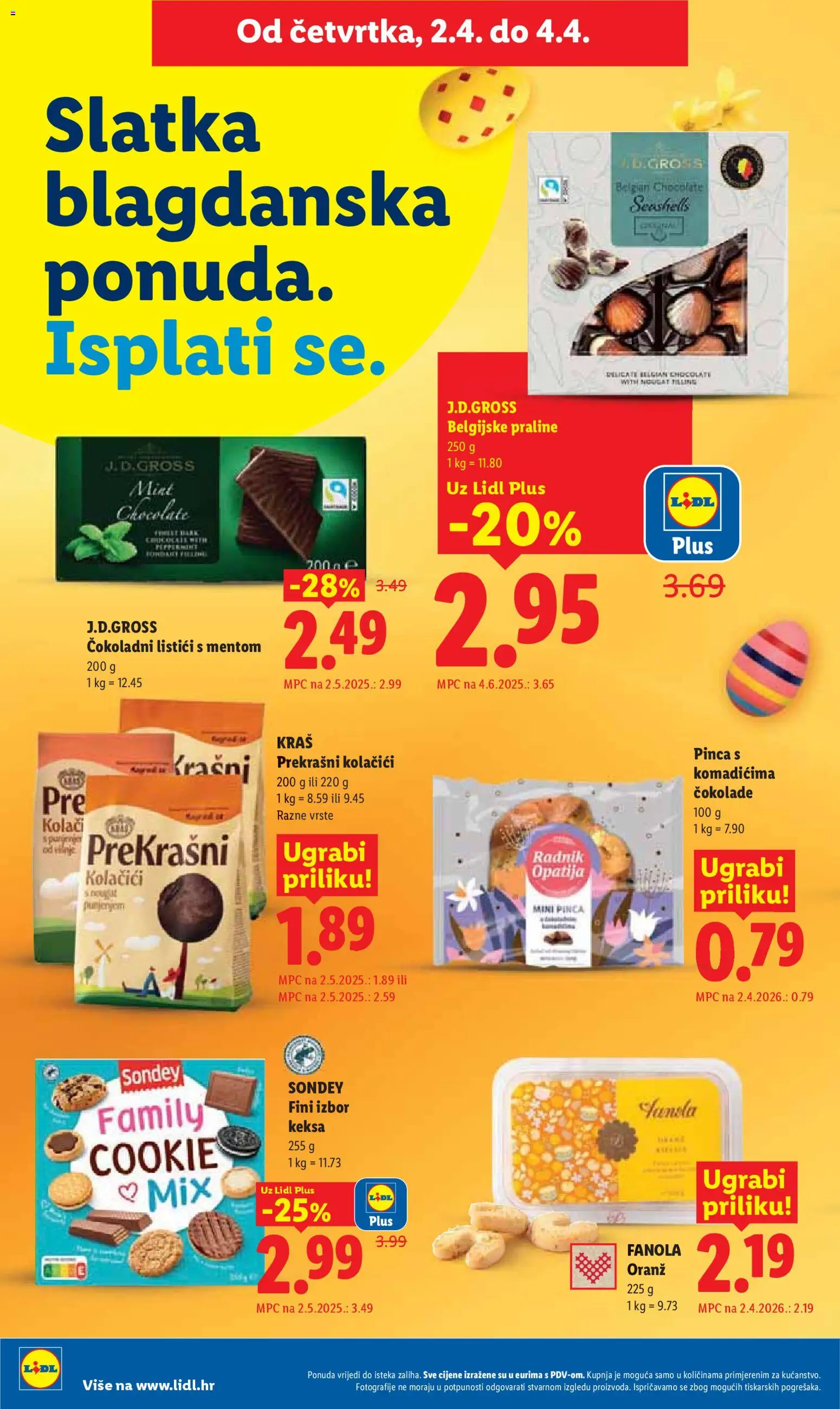 Lidl katalog | vrijedi od 30.03.2026 | Stranica: 64 | Proizvodi: Praline, Kolačići