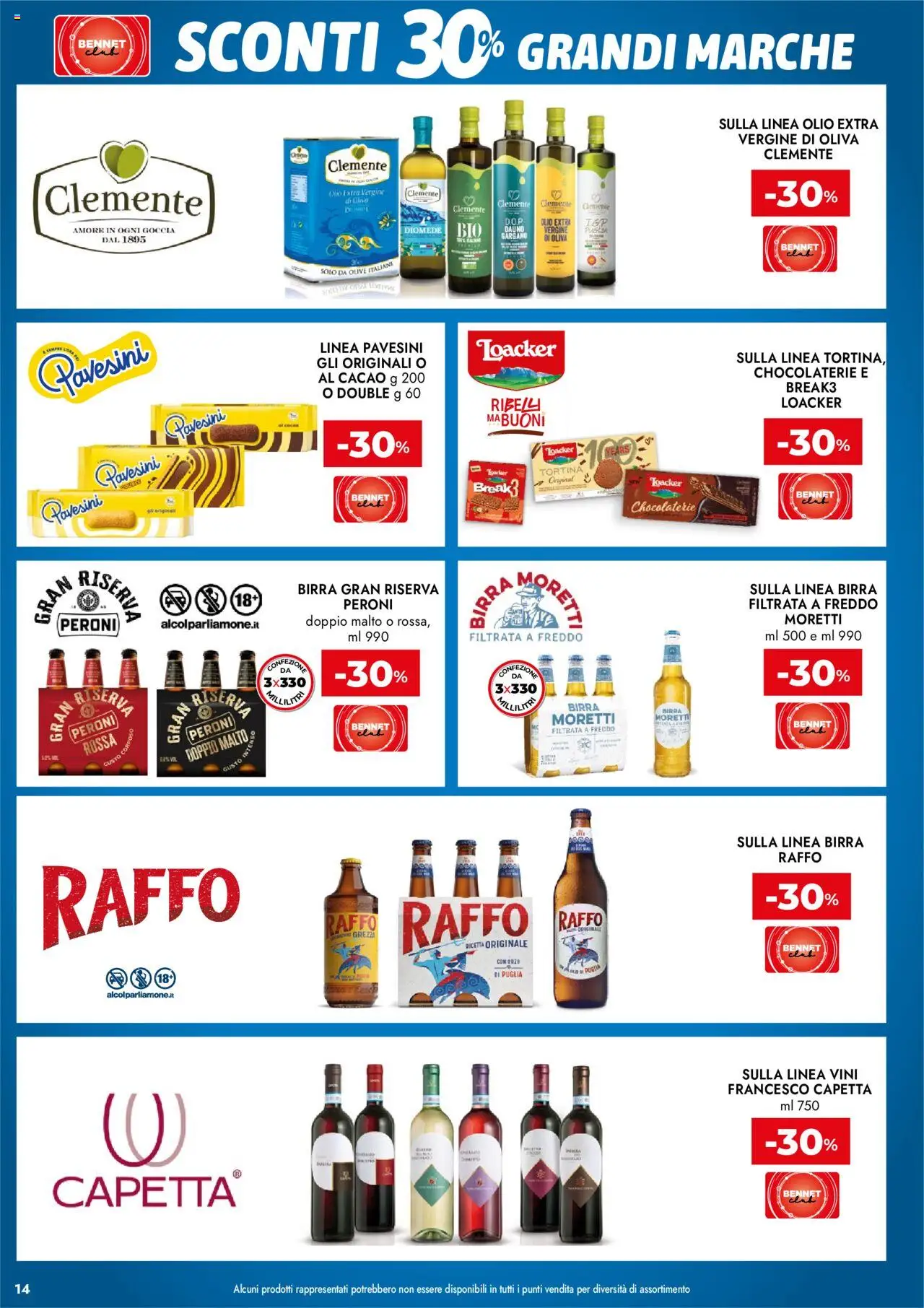Volantino bennet del 11.09.2025 | Pagina: 14 | Prodotti: Olive, Birra Moretti, Olio extra vergine, Cacao