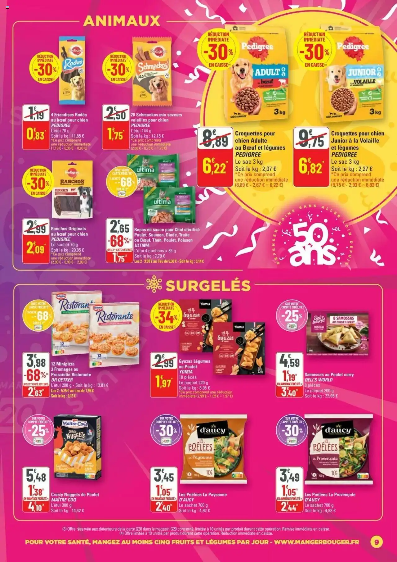  | Page: 9 | Produits: Croquettes pour chien adulte, Croquettes pour chien, Curry, Pizza