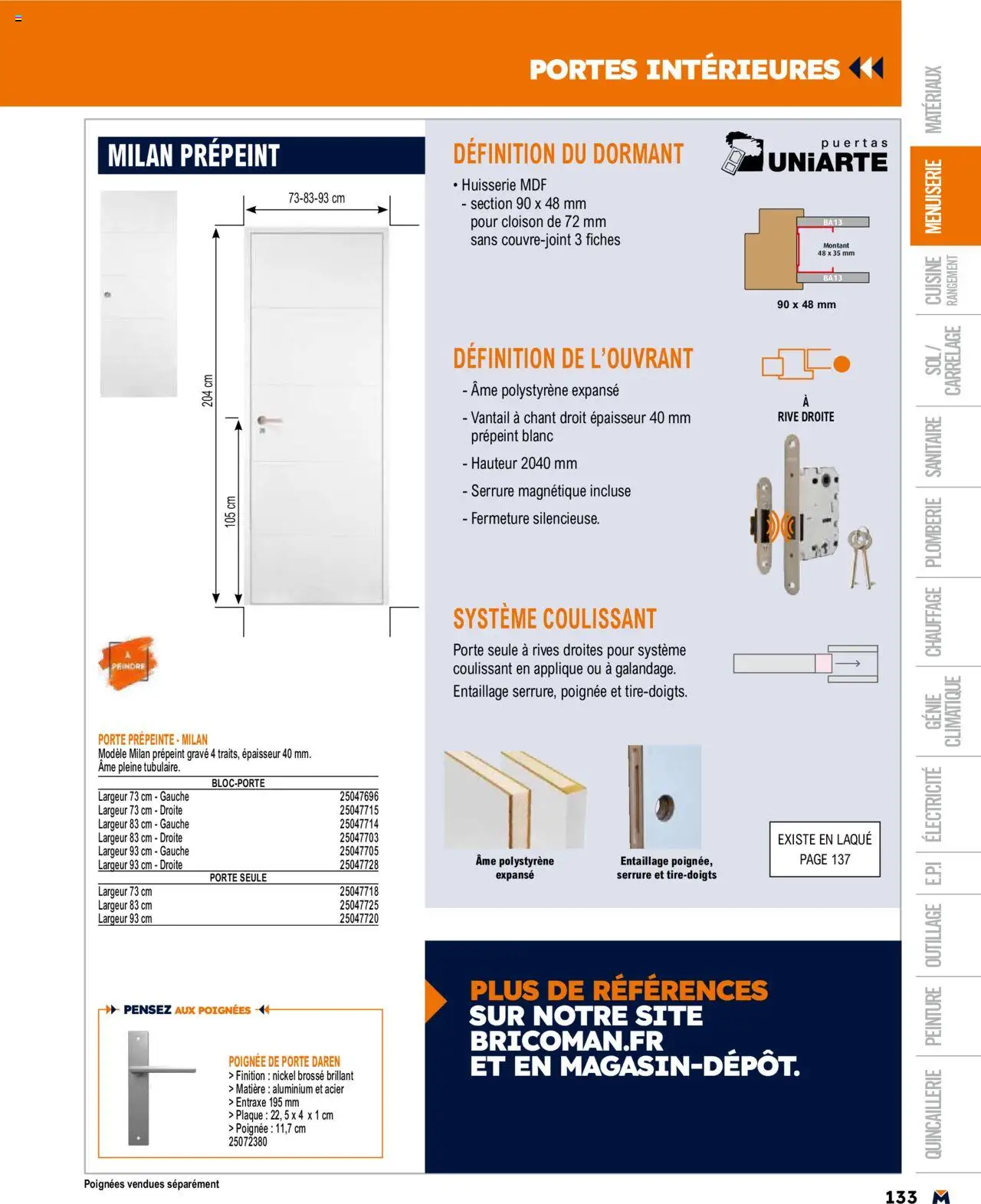 | Page: 133 | Produits: Porte, Poignées, Laque, Portes