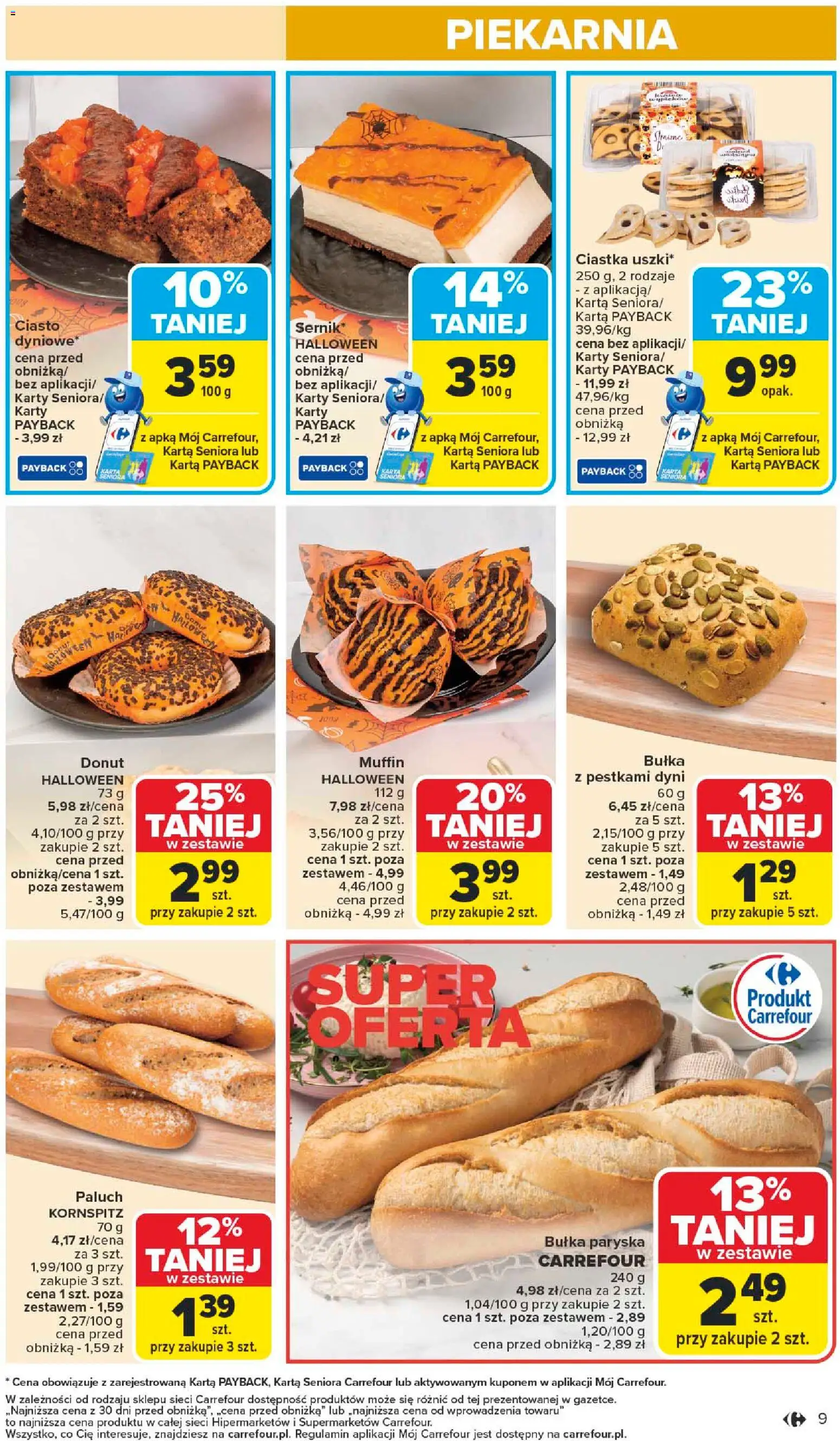 Carrefour Gazetka - Poznań Zmieniliśmy się dla Ciebie od 27.10.2025 | Strona: 11 | Produkty: Karta, Ciasto, Bułka, Donut