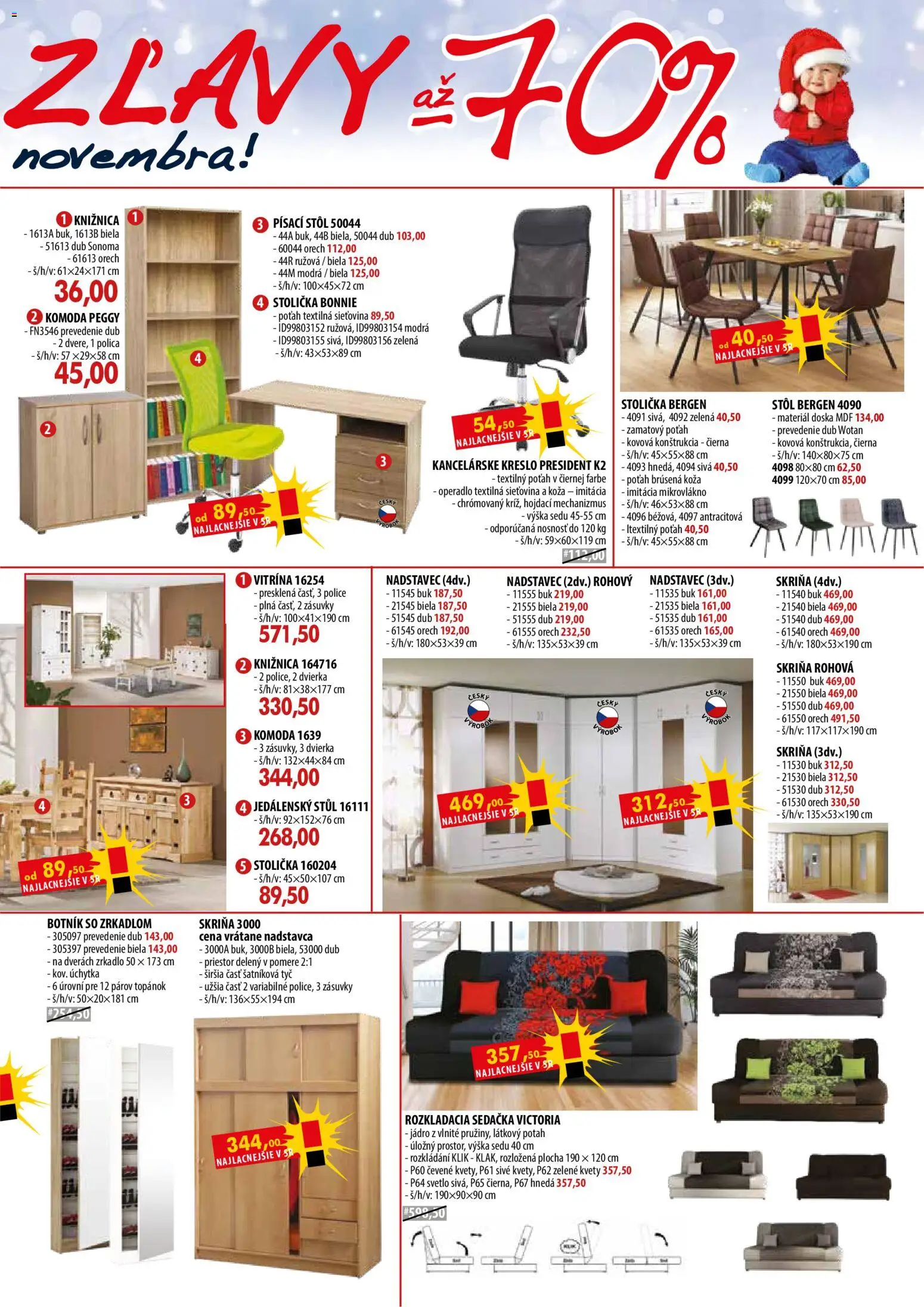 Nové IDEA nábytok akcie – leták je platný od 15.11.2025 | Strana: 3 | Produkty: Sedačka, Skriňa, Stôl, Zrkadlo