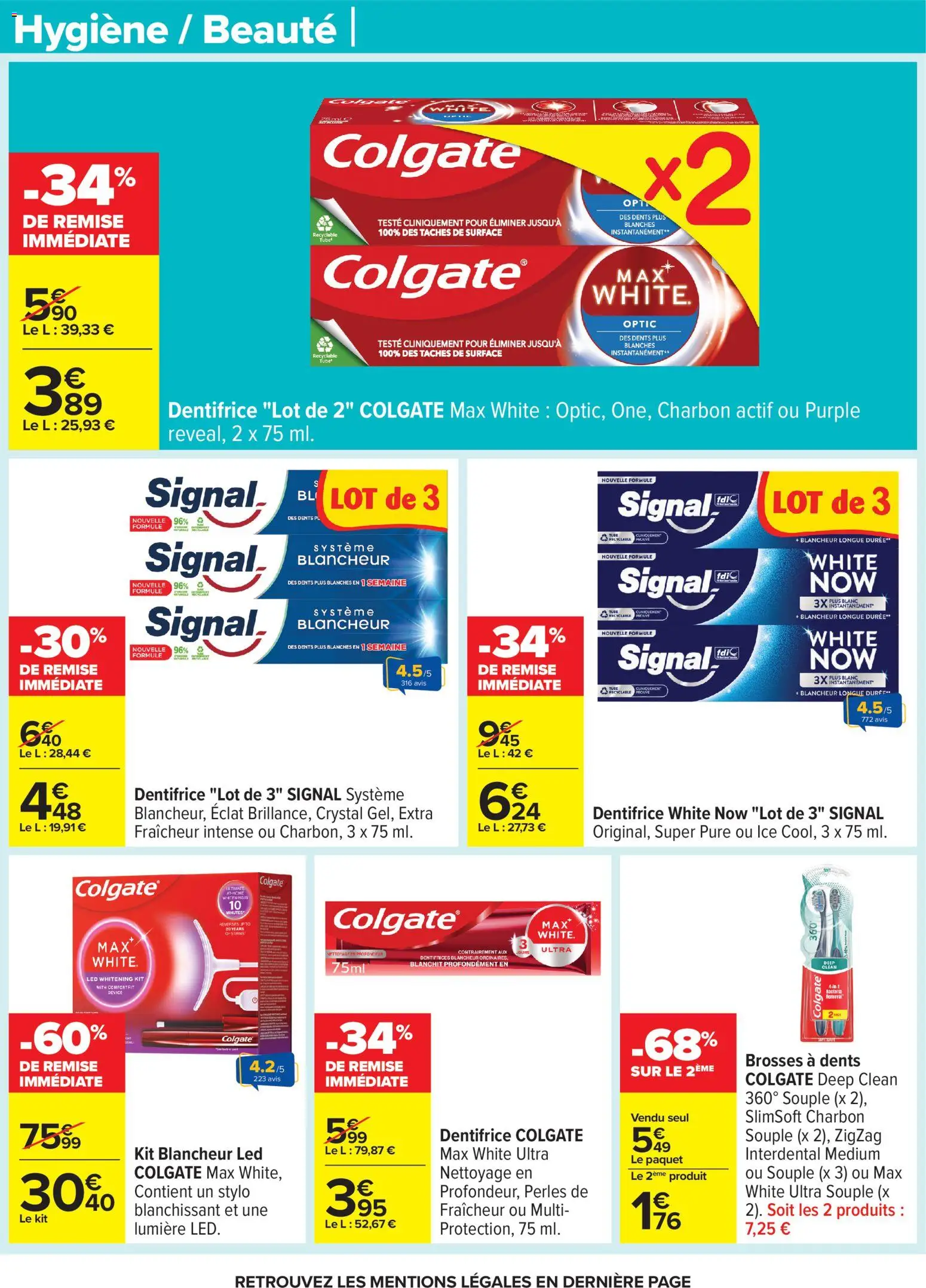 {H1} | Page: 55 | Produits: Dentifrice, Stylo