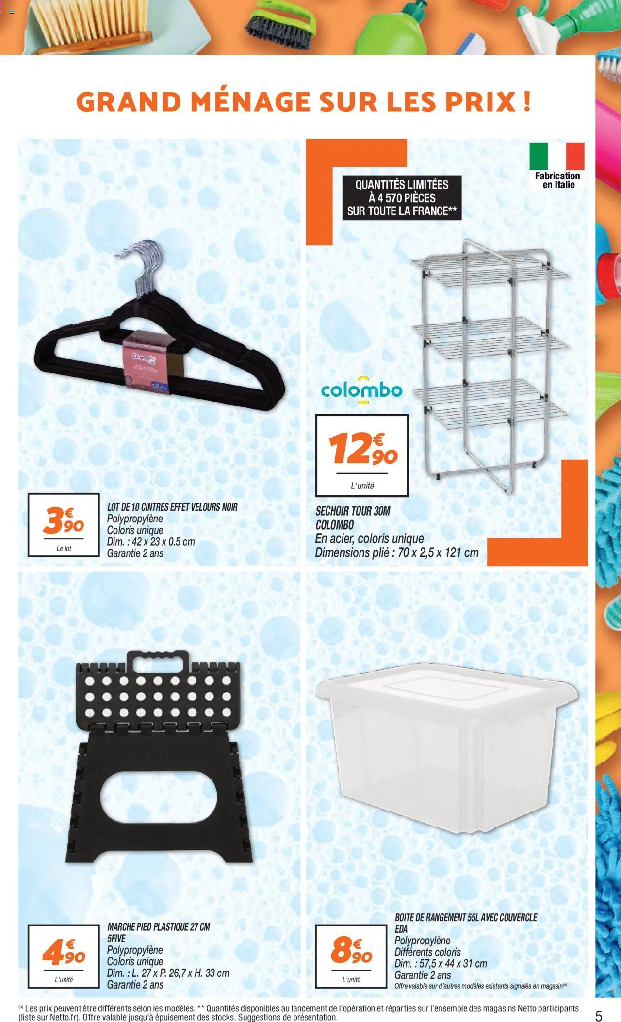  | Page: 5 | Produits: Séchoir, Boîte de rangement