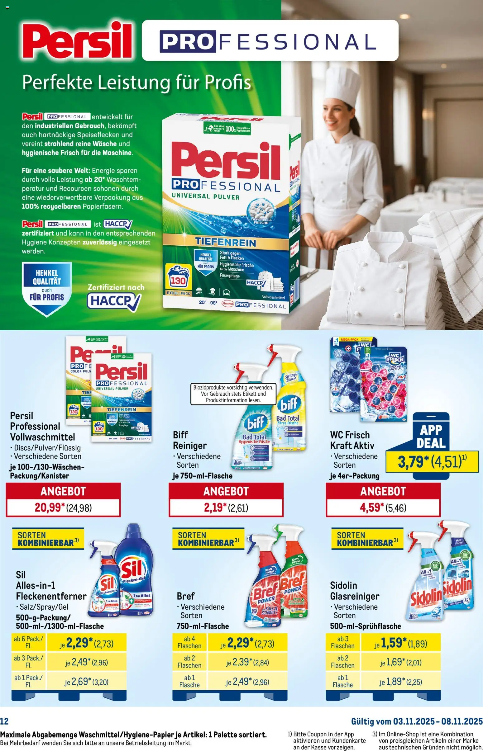 Metro Starke Marken – gültig ab 03.11.2025 | Seite: 12 | Produkte: Fleckenentferner, Wc frisch, Zitrone, Persil